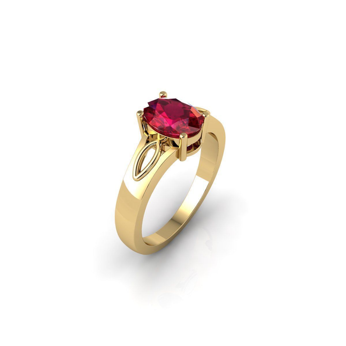 Gemstone Ring 3d Model and Render 3D print model_3