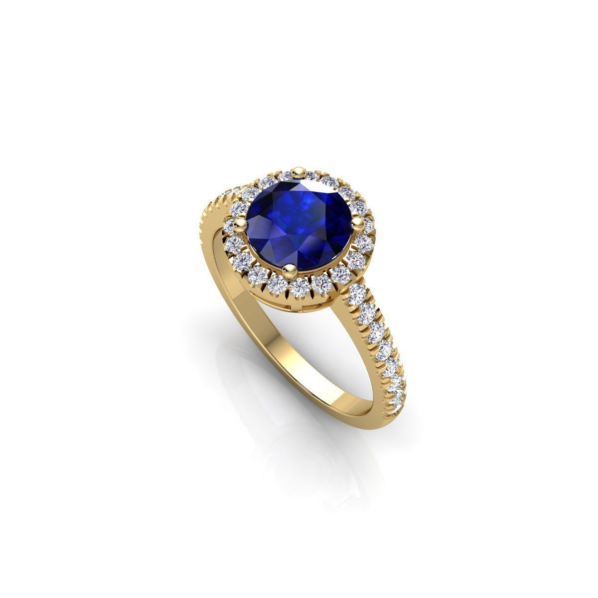 Halo Ring gemstone Stone Ring 3d Model and Render 3D print model_6