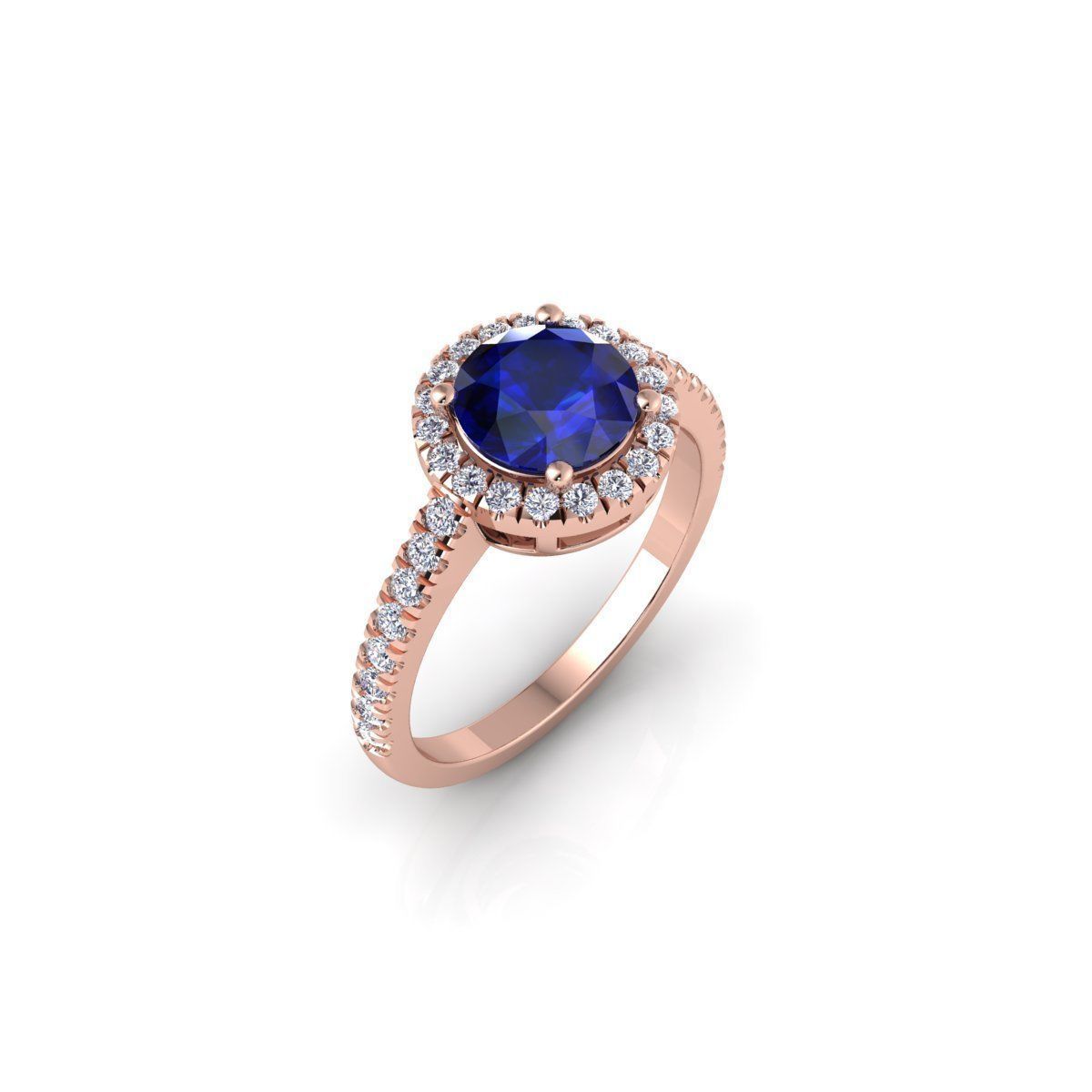 Halo Ring gemstone Stone Ring 3d Model and Render 3D print model_4