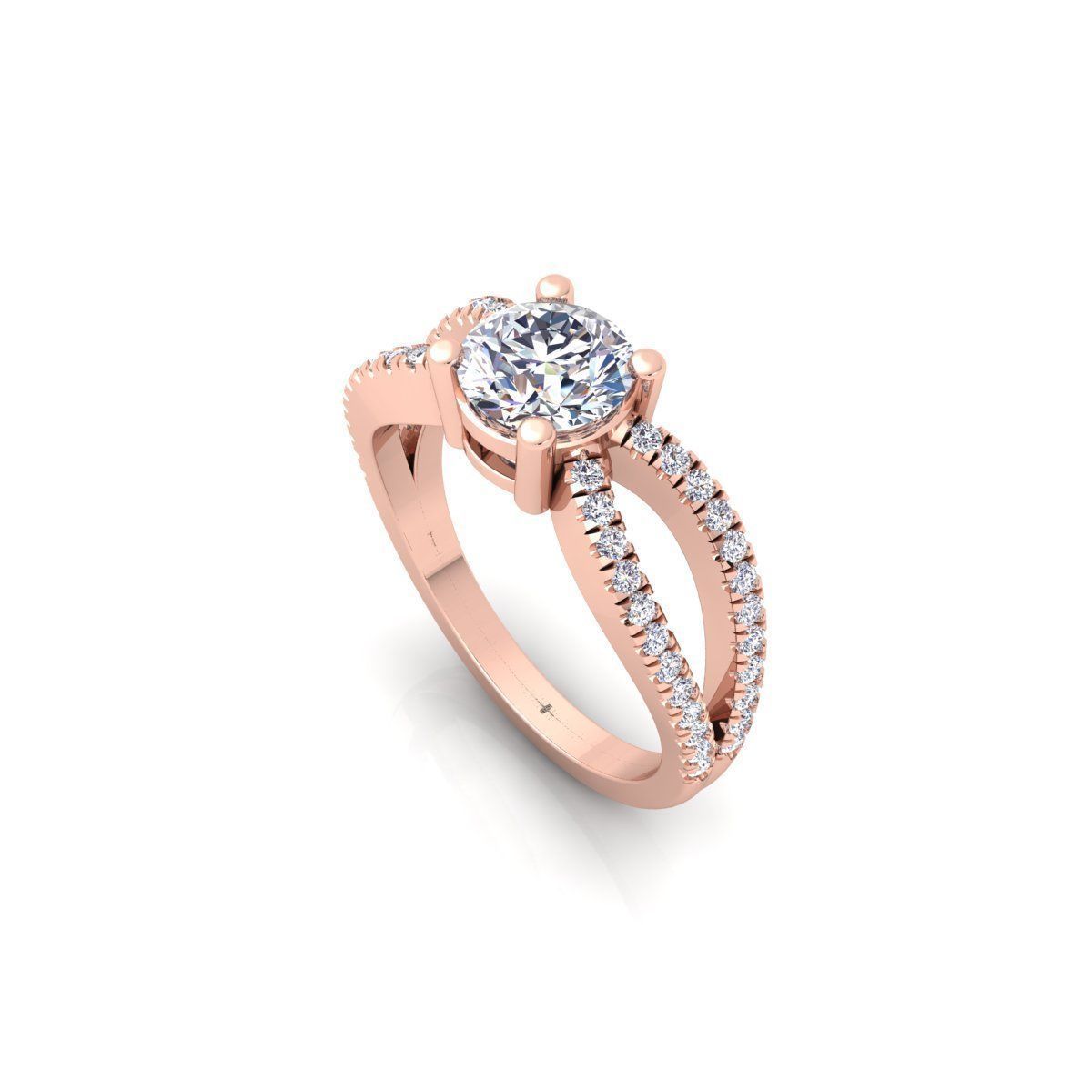 Round Split Shank 3d Model and Render 3D print model_7