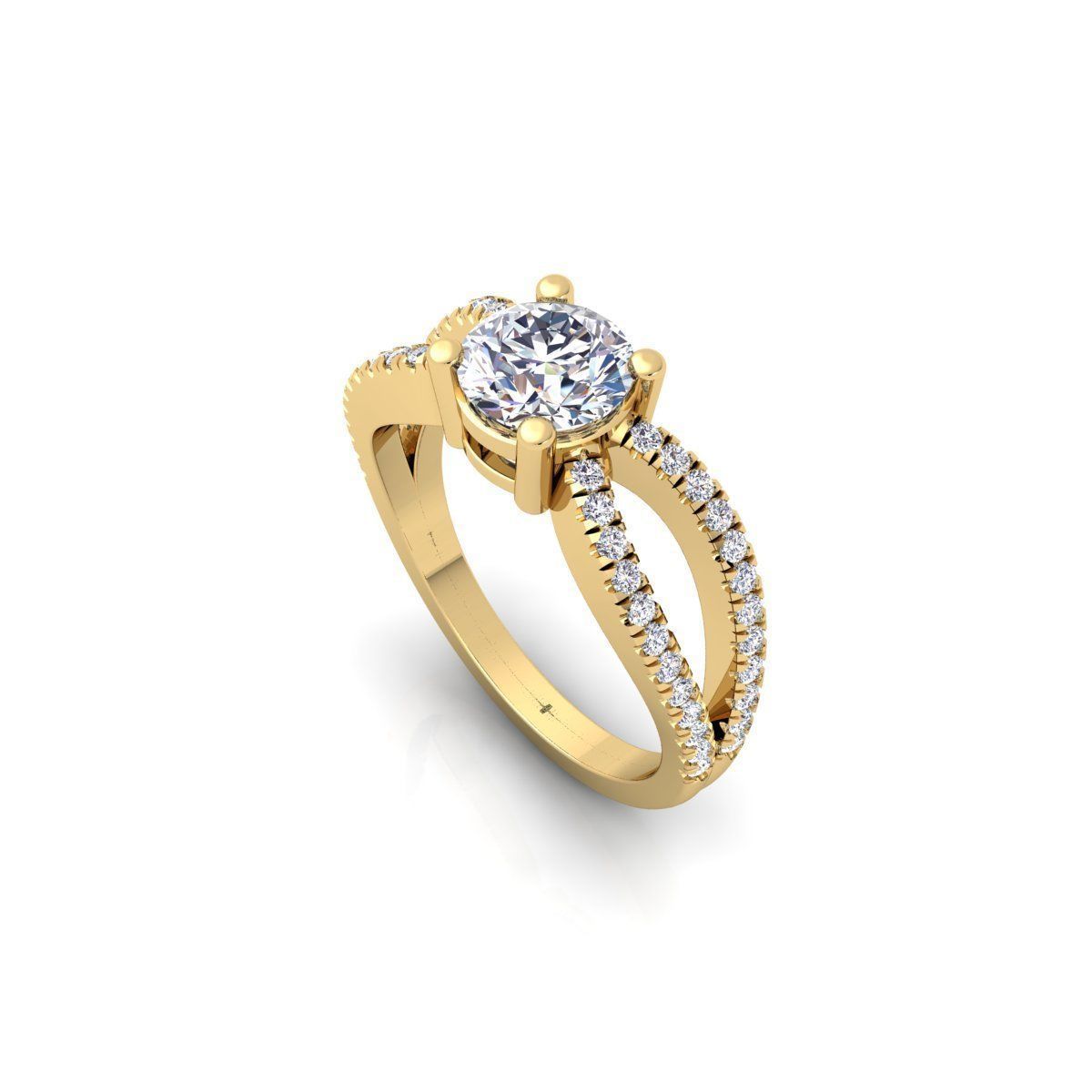 Round Split Shank 3d Model and Render 3D print model_6