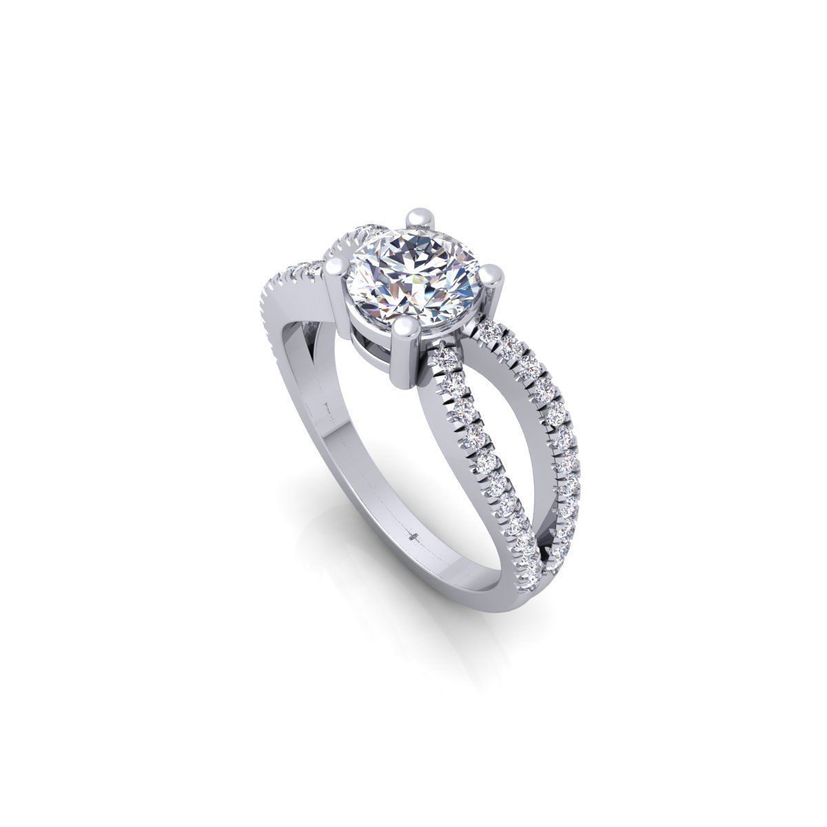 Round Split Shank 3d Model and Render 3D print model_8