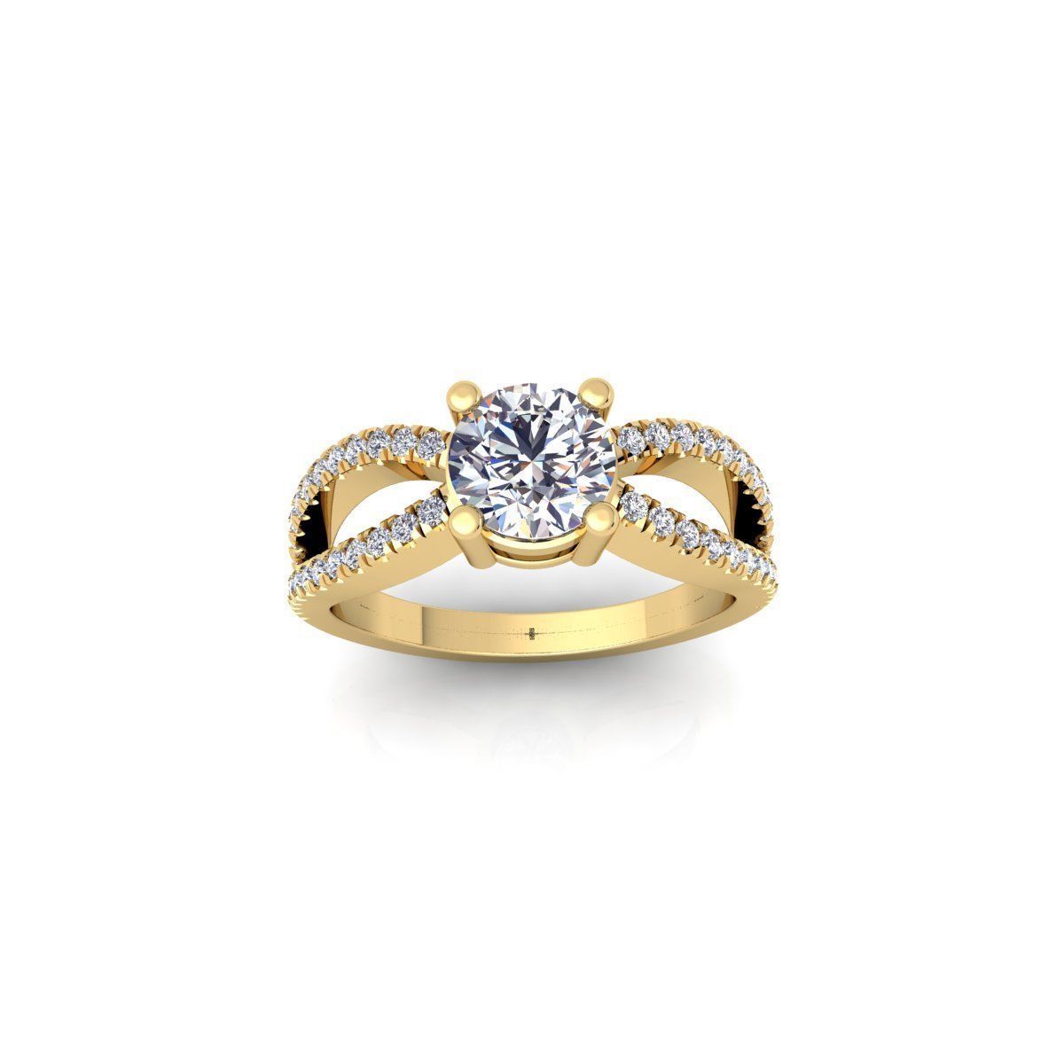 Round Split Shank 3d Model and Render 3D print model_1