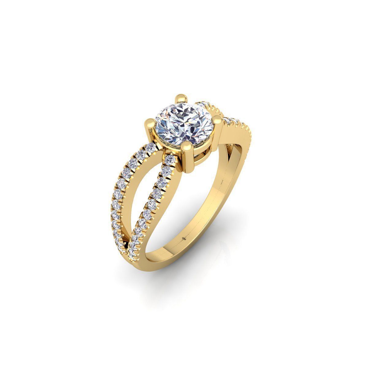 Round Split Shank 3d Model and Render 3D print model_3