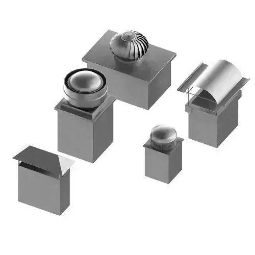 Chimney Ventilations Low-poly 3D model