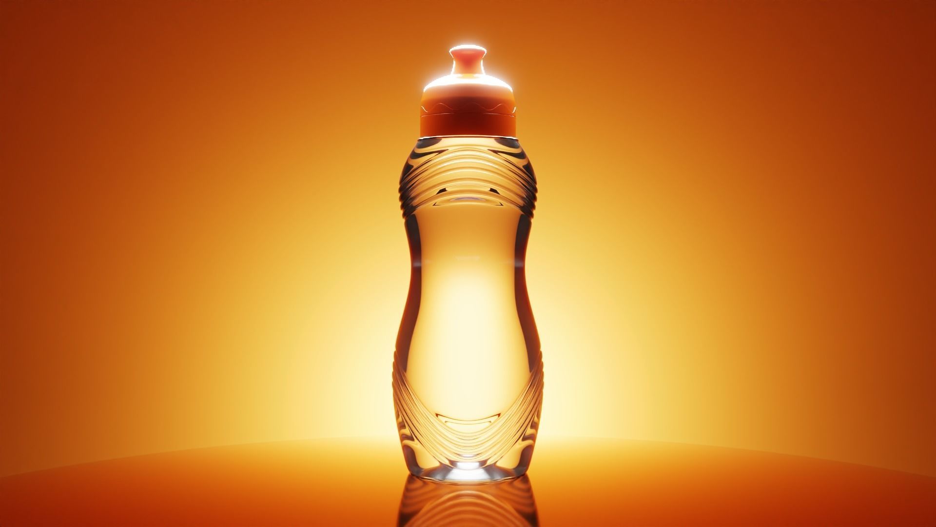 Photorealistic Squeeze Water Bottle - 3D Model Asset 3D model_1