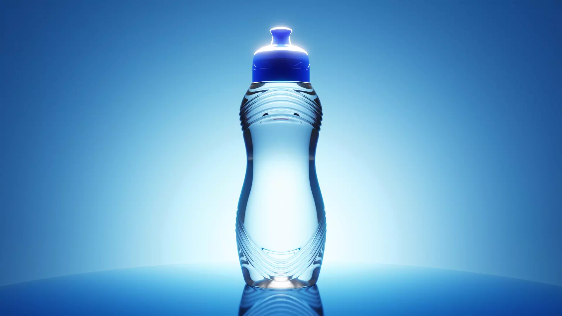 Photorealistic Squeeze Water Bottle - 3D Model Asset 3D model_0