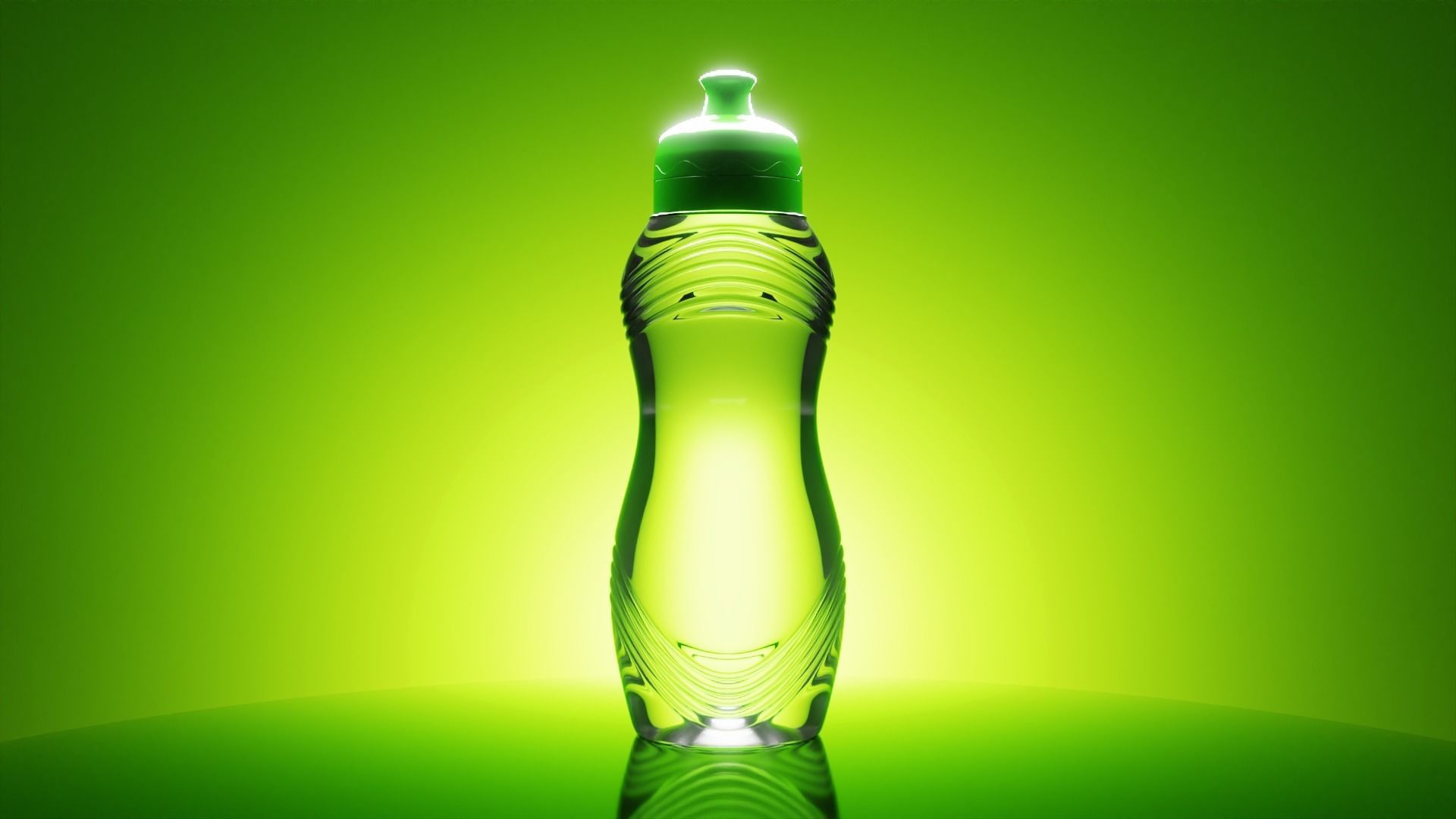 Photorealistic Squeeze Water Bottle - 3D Model Asset 3D model_3