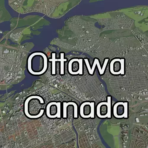 Ottawa Canada - city and urban 3D model