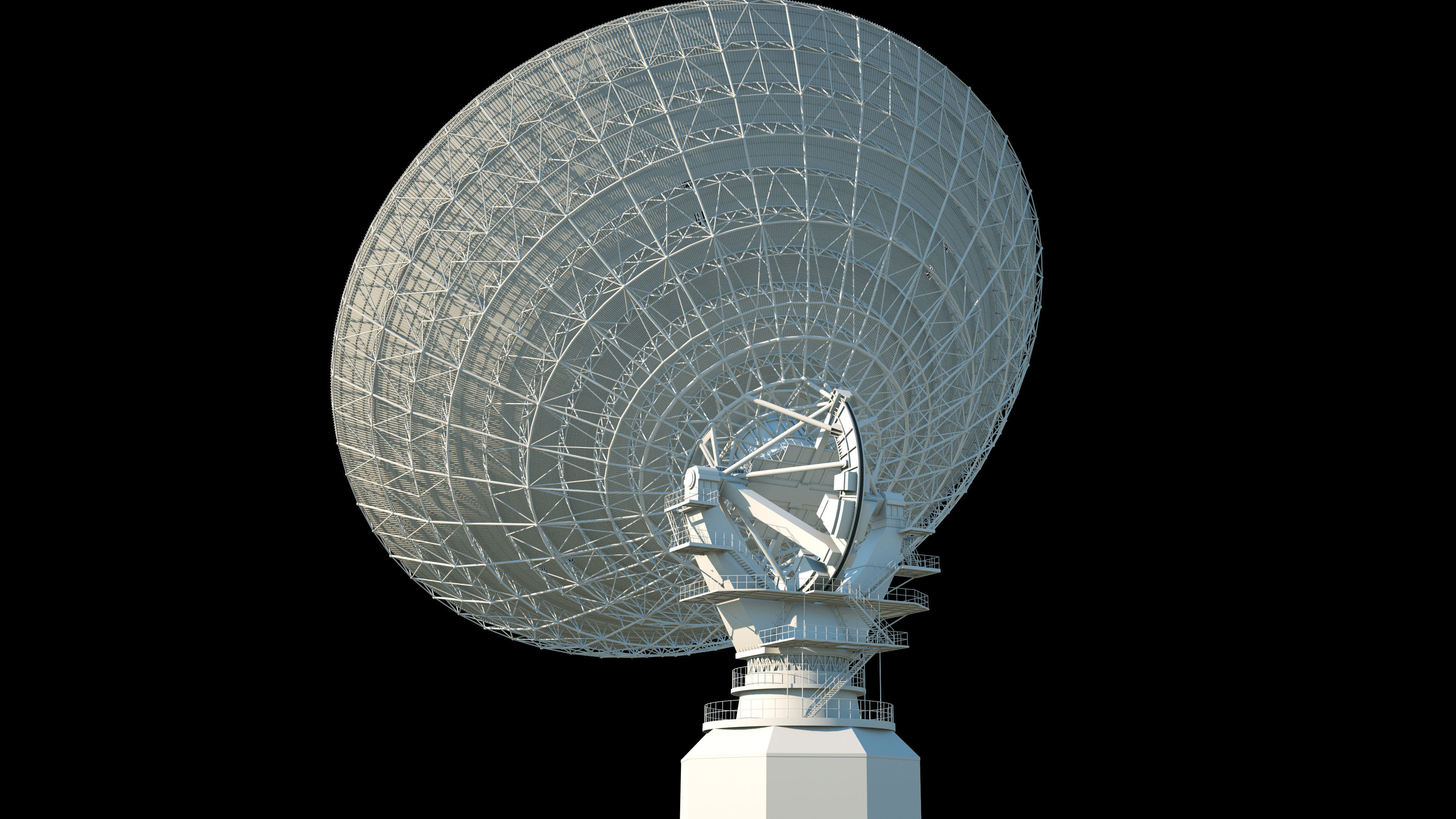 Large radio telescope 3D model_6