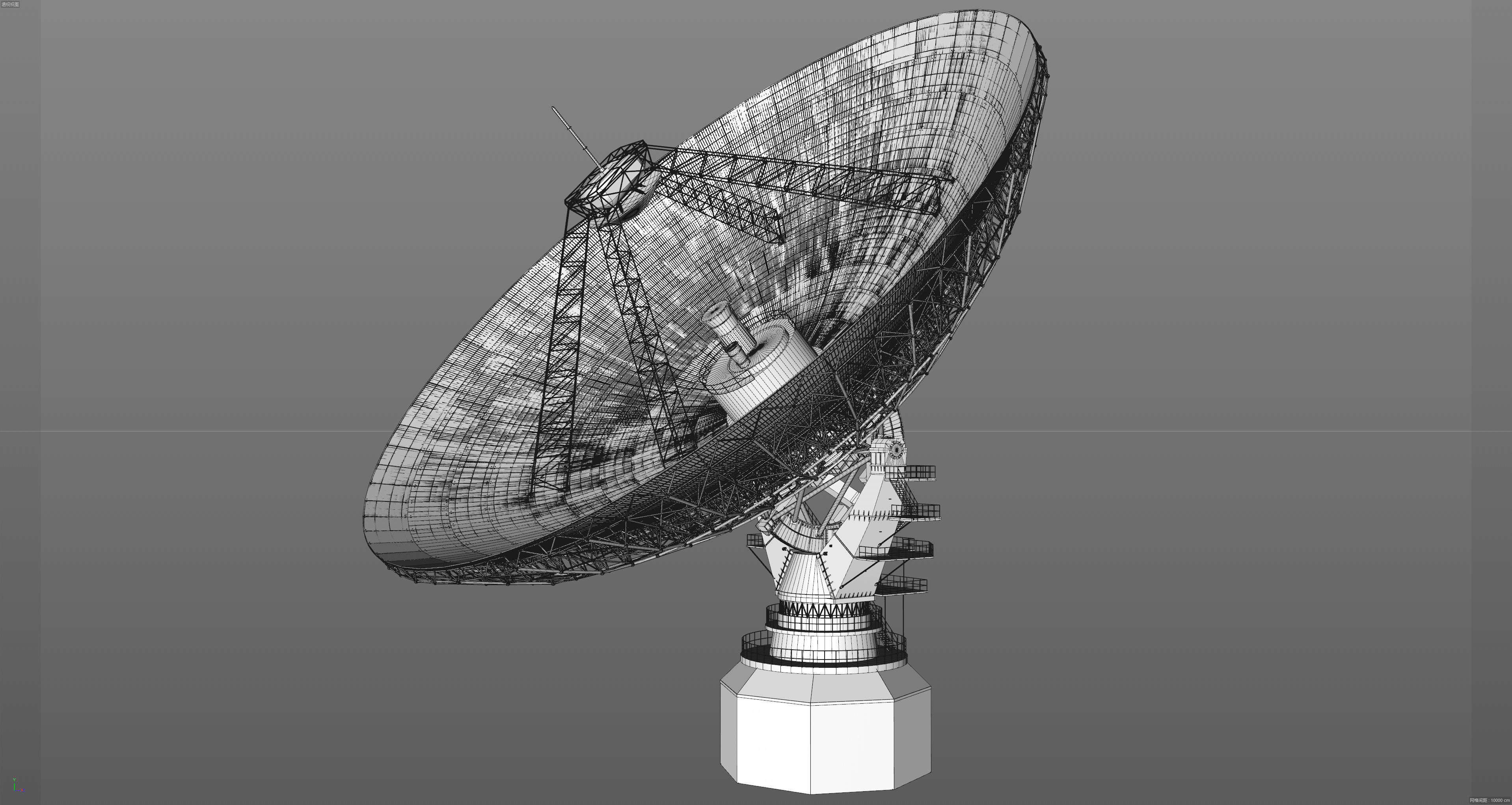 Large radio telescope 3D model_23