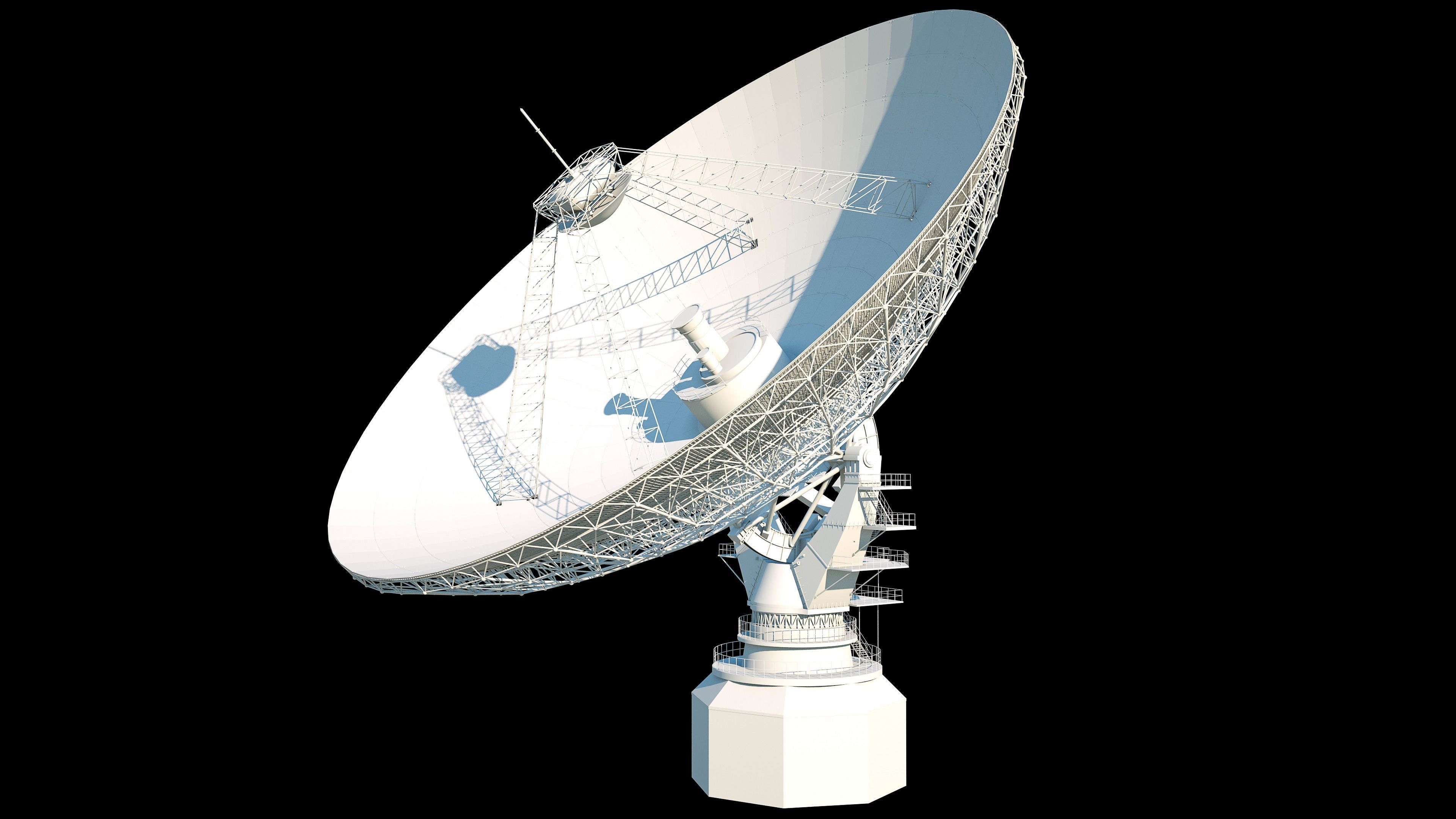 Large radio telescope 3D model_4