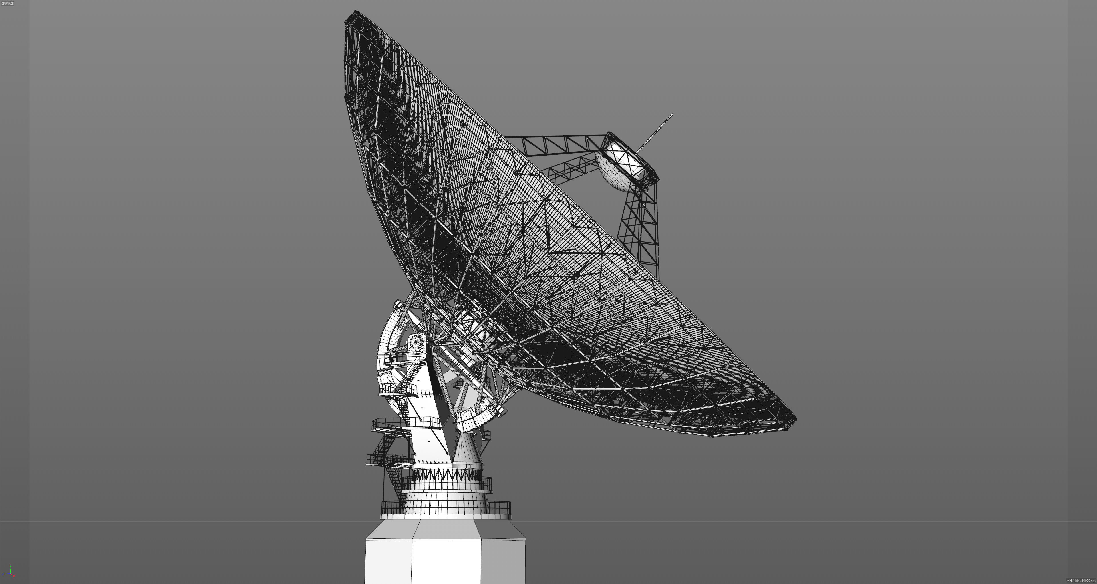 Large radio telescope 3D model_25