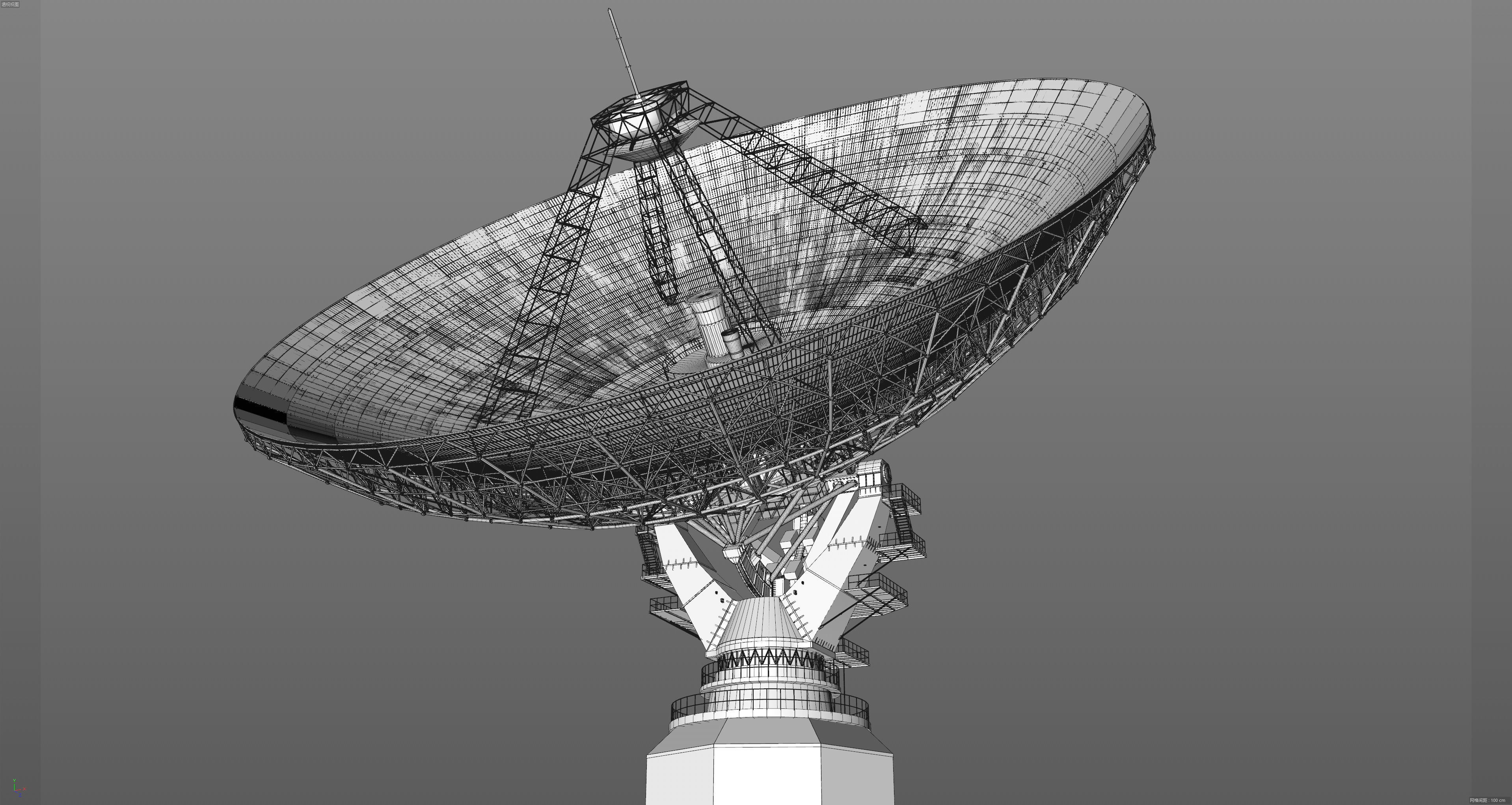 Large radio telescope 3D model_24
