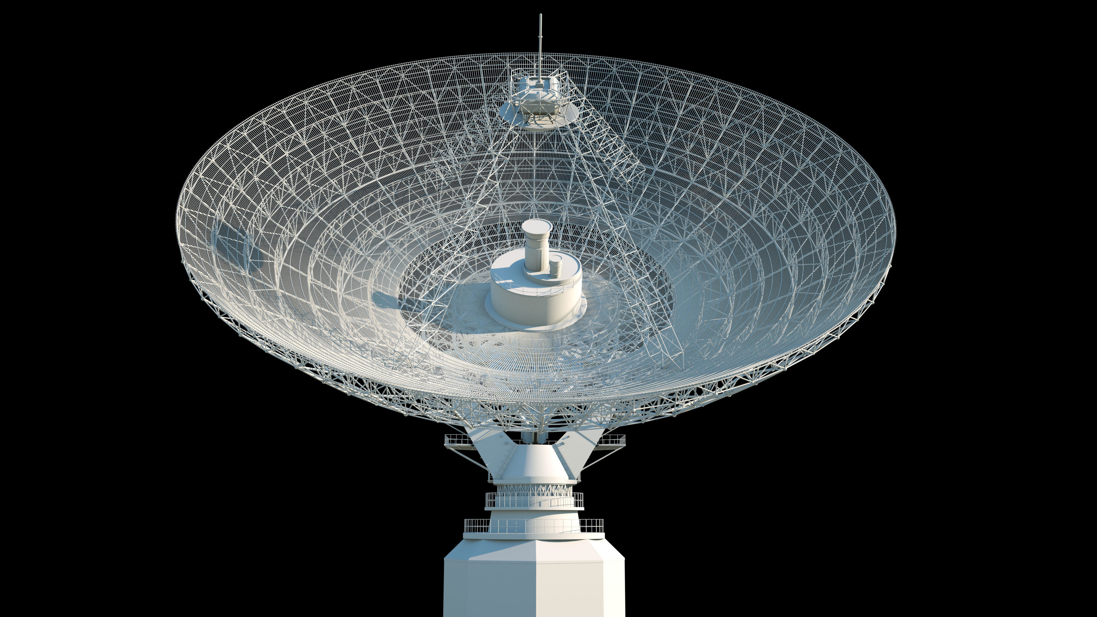 Large radio telescope 3D model_2