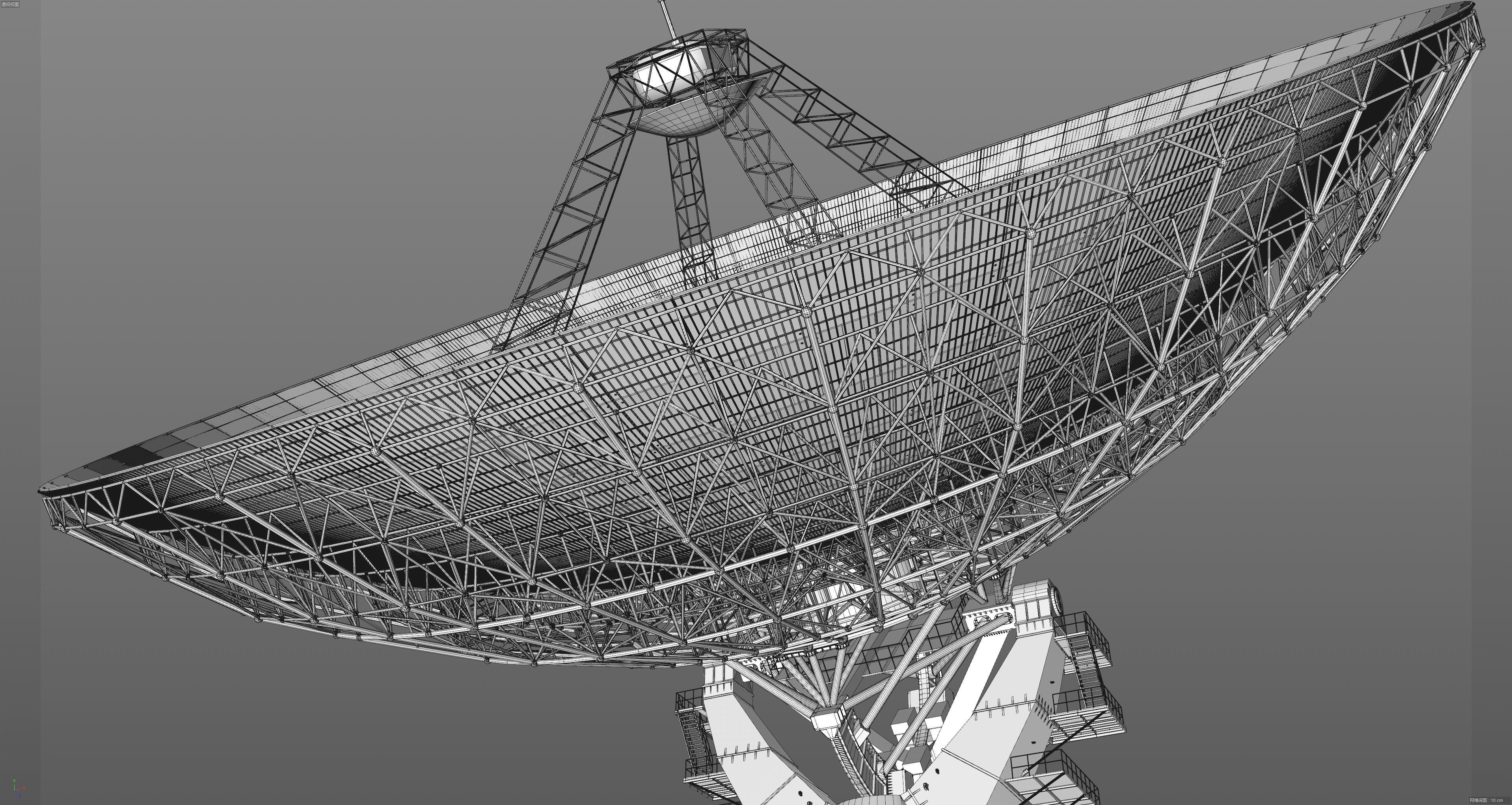 Large radio telescope 3D model_30