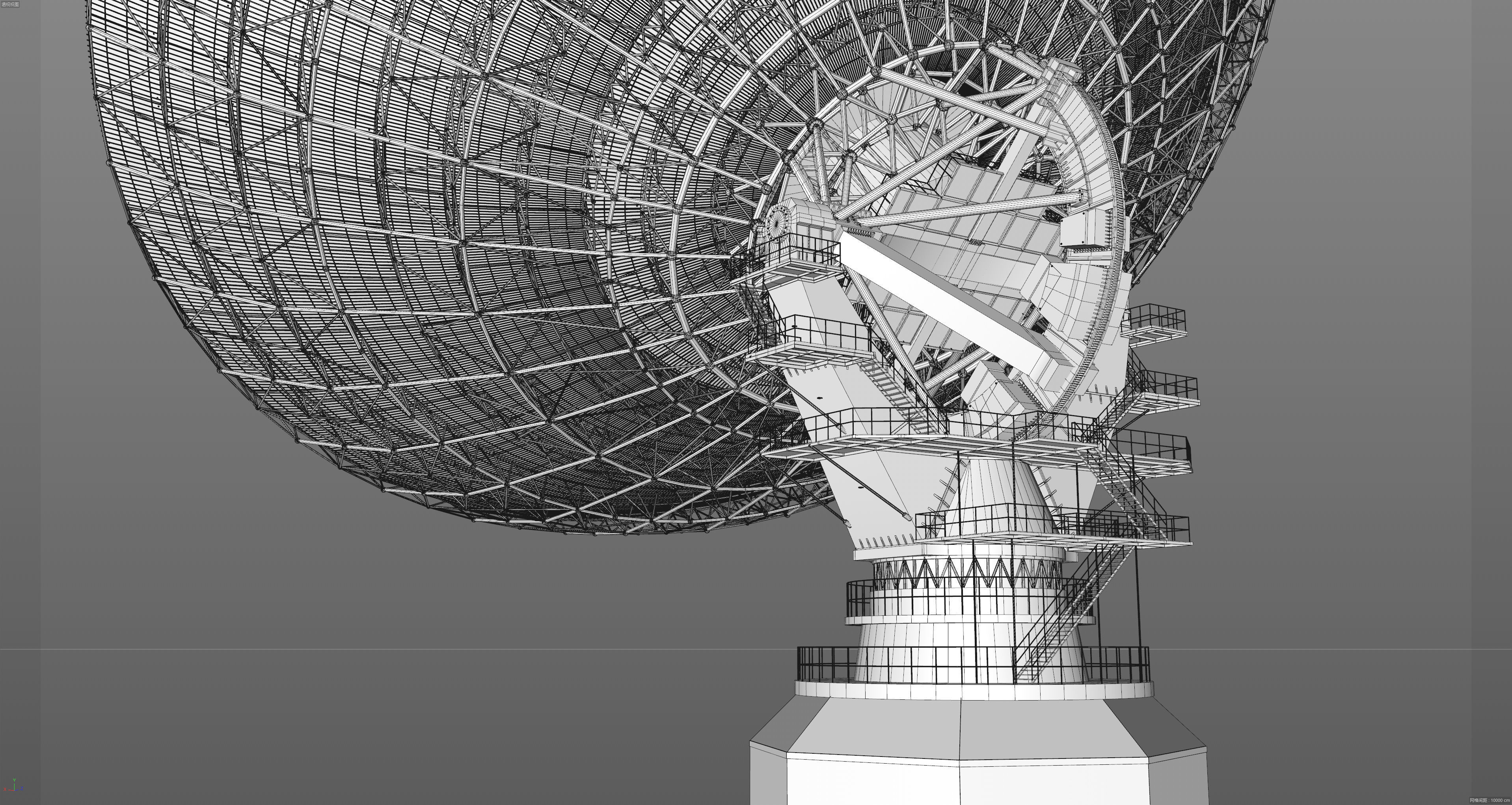 Large radio telescope 3D model_28