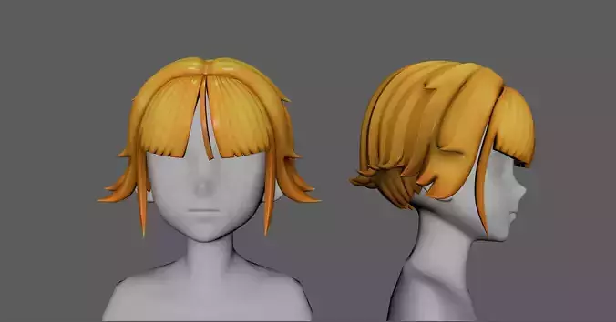 Anime hair style 25 for woman and girl