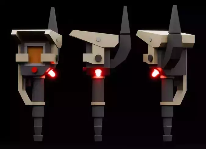 Lowpoly Sci-Fi Scanning Device Gameready  Low-poly 3D model Lowpoly Sci-Fi Scanning Device Gameready  Low-poly 3D model