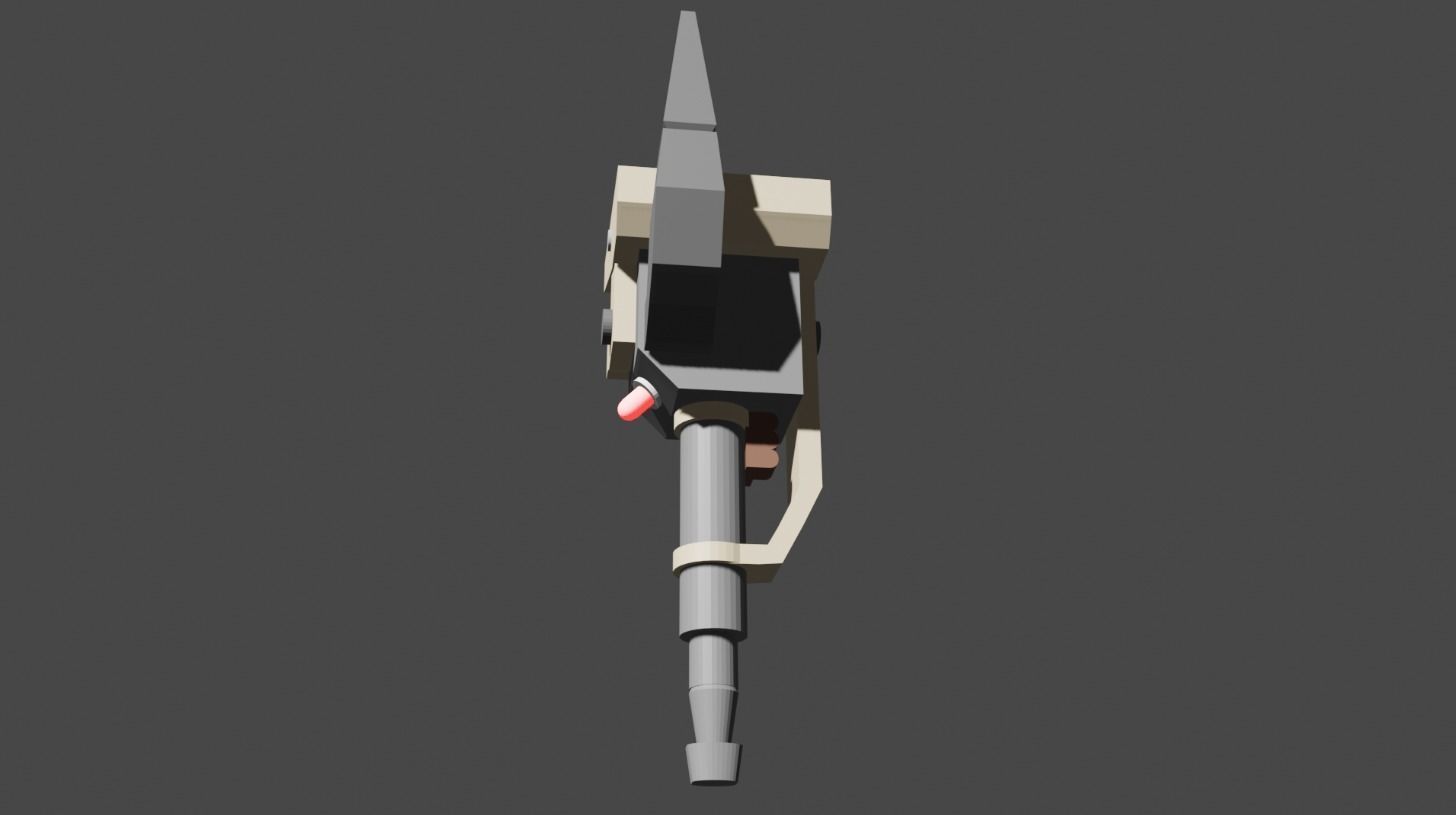 Lowpoly Sci-Fi Scanning Device Gameready  Low-poly 3D model_4