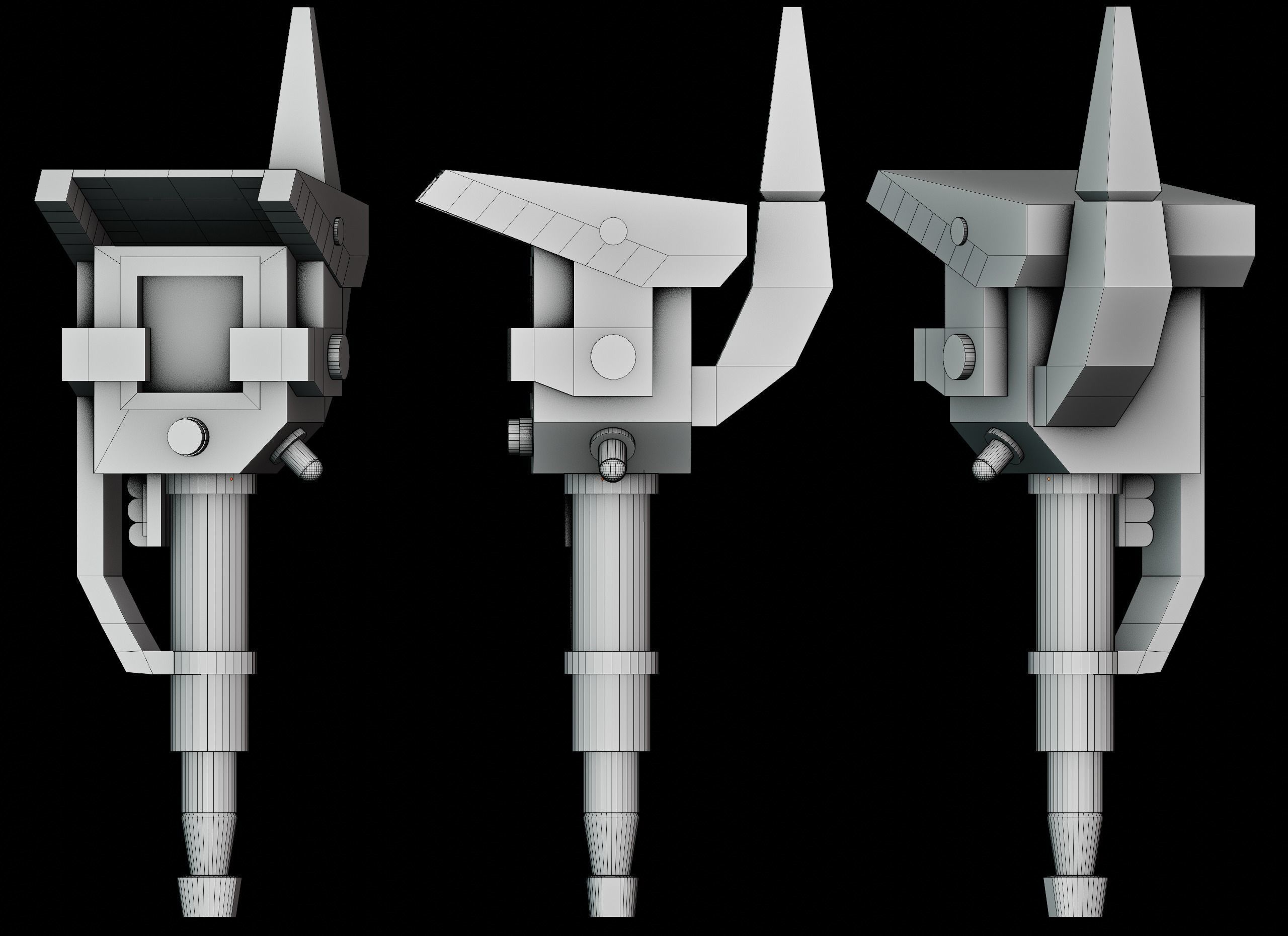 Lowpoly Sci-Fi Scanning Device Gameready  Low-poly 3D model_2