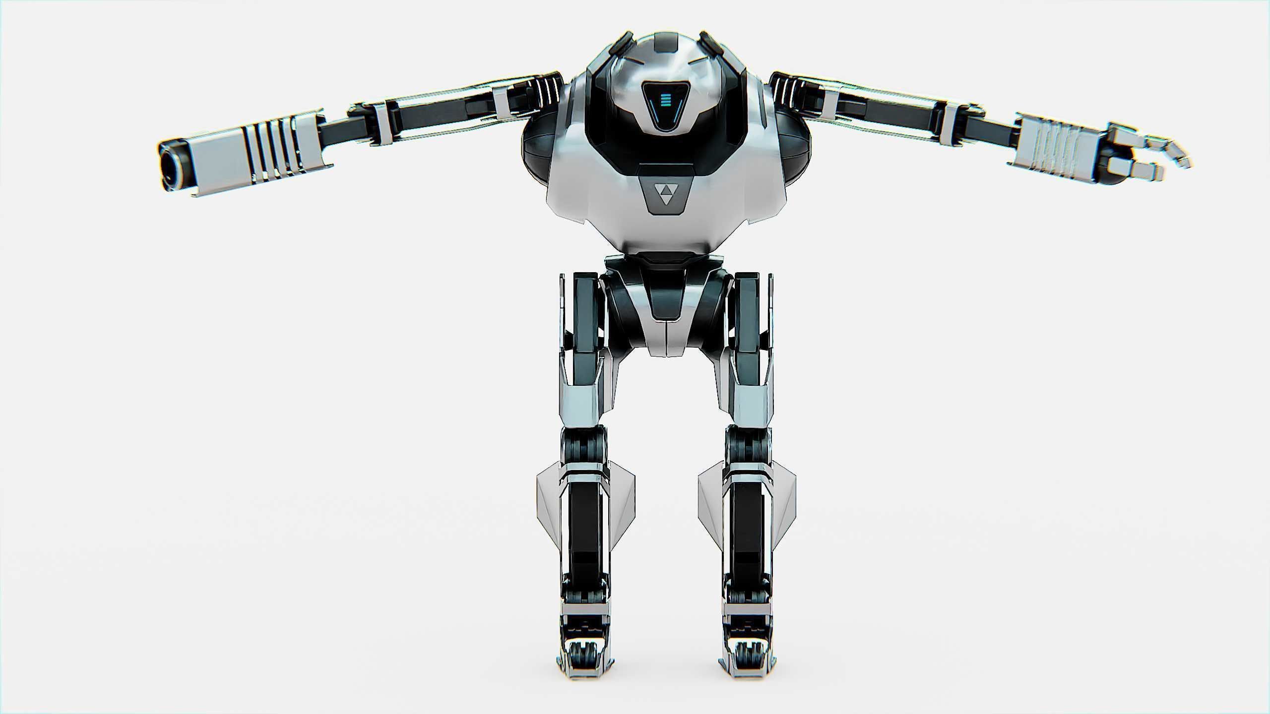 COMBAT DROID PANDA  Rigged for Unreal Engine - Unity - MIXAMO 3D model_30