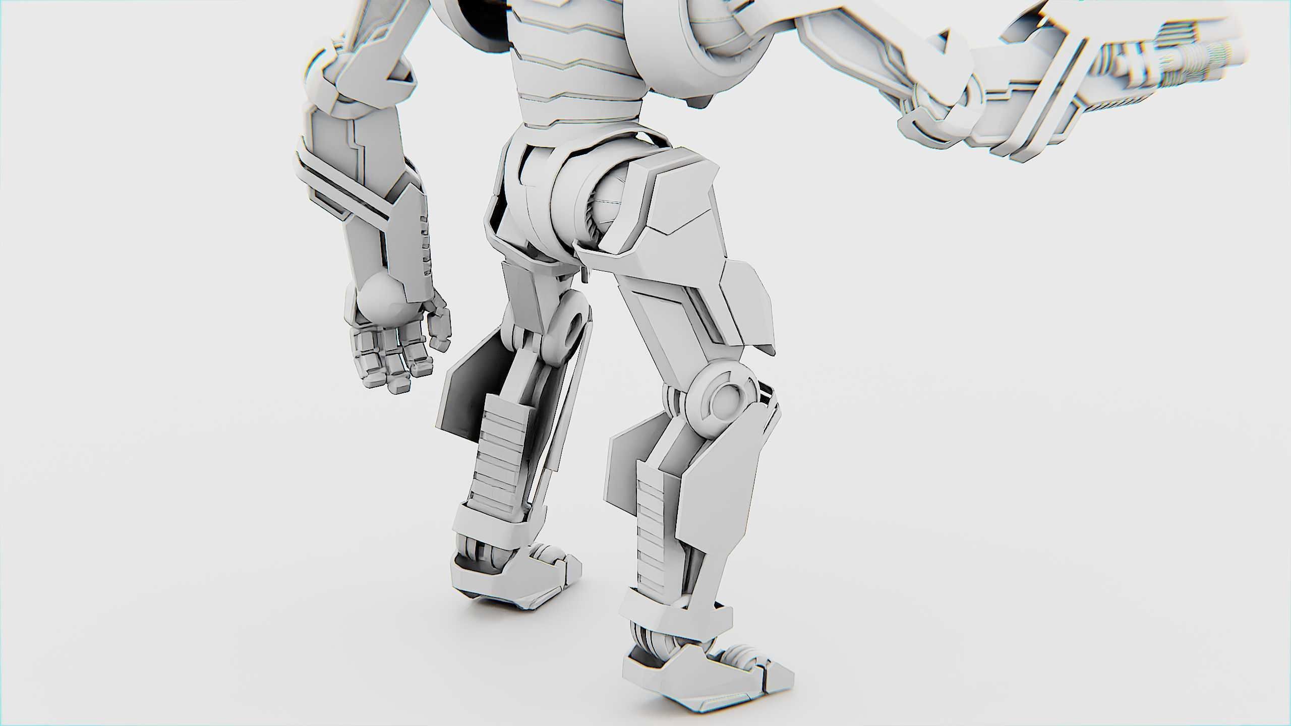 COMBAT DROID PANDA  Rigged for Unreal Engine - Unity - MIXAMO 3D model_36