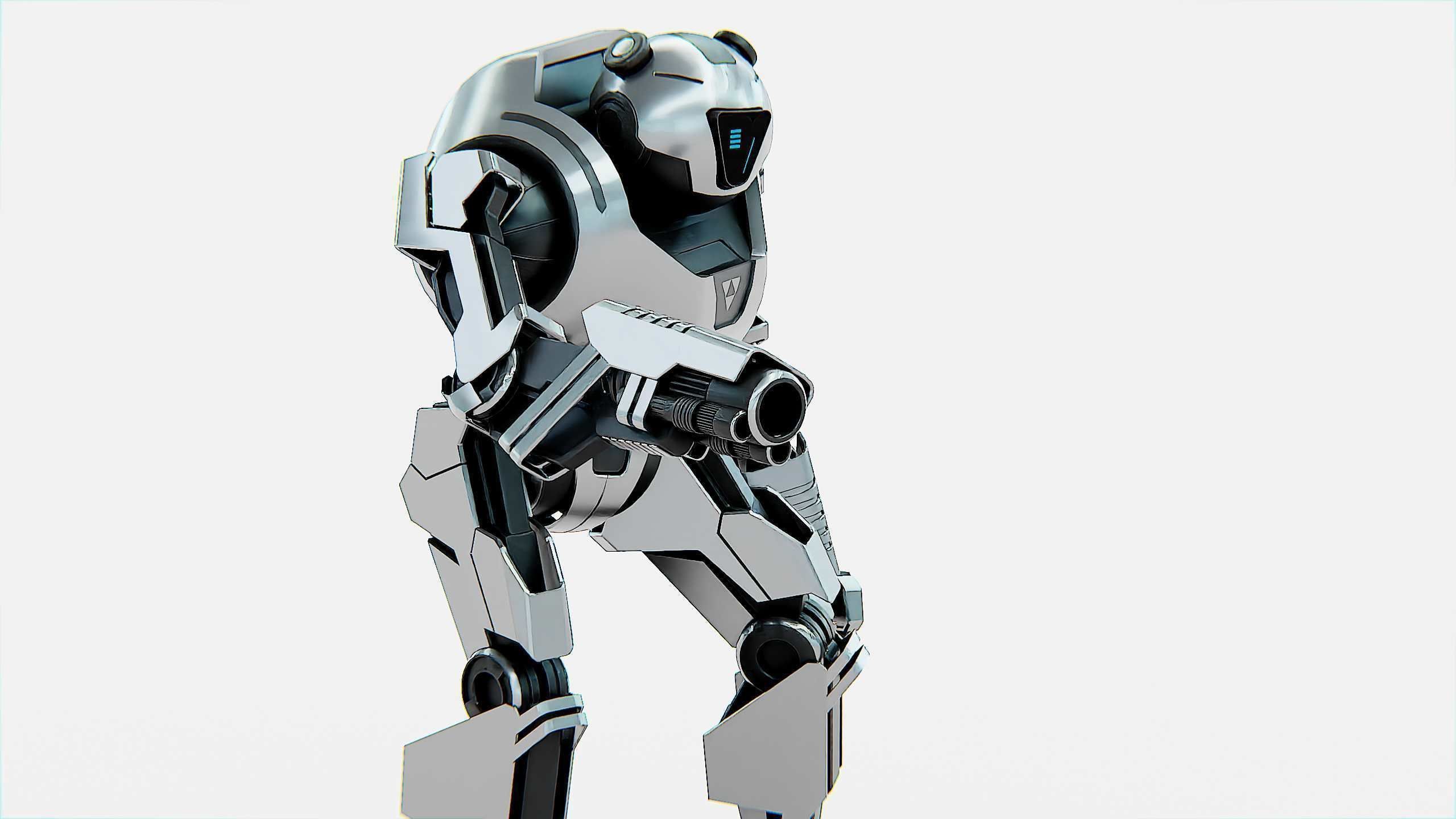 COMBAT DROID PANDA  Rigged for Unreal Engine - Unity - MIXAMO 3D model_25