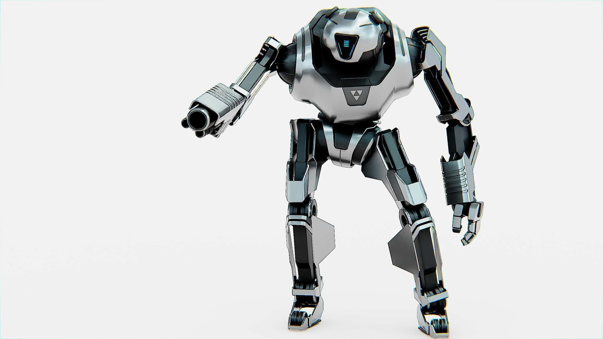 COMBAT DROID PANDA  Rigged for Unreal Engine - Unity - MIXAMO 3D model_6