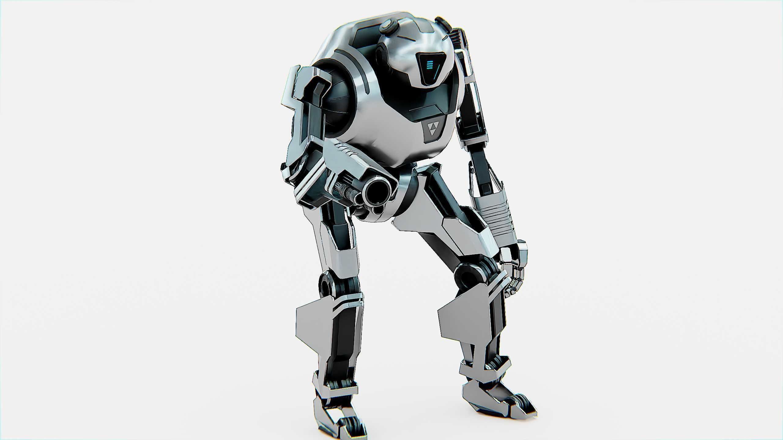 COMBAT DROID PANDA  Rigged for Unreal Engine - Unity - MIXAMO 3D model_3