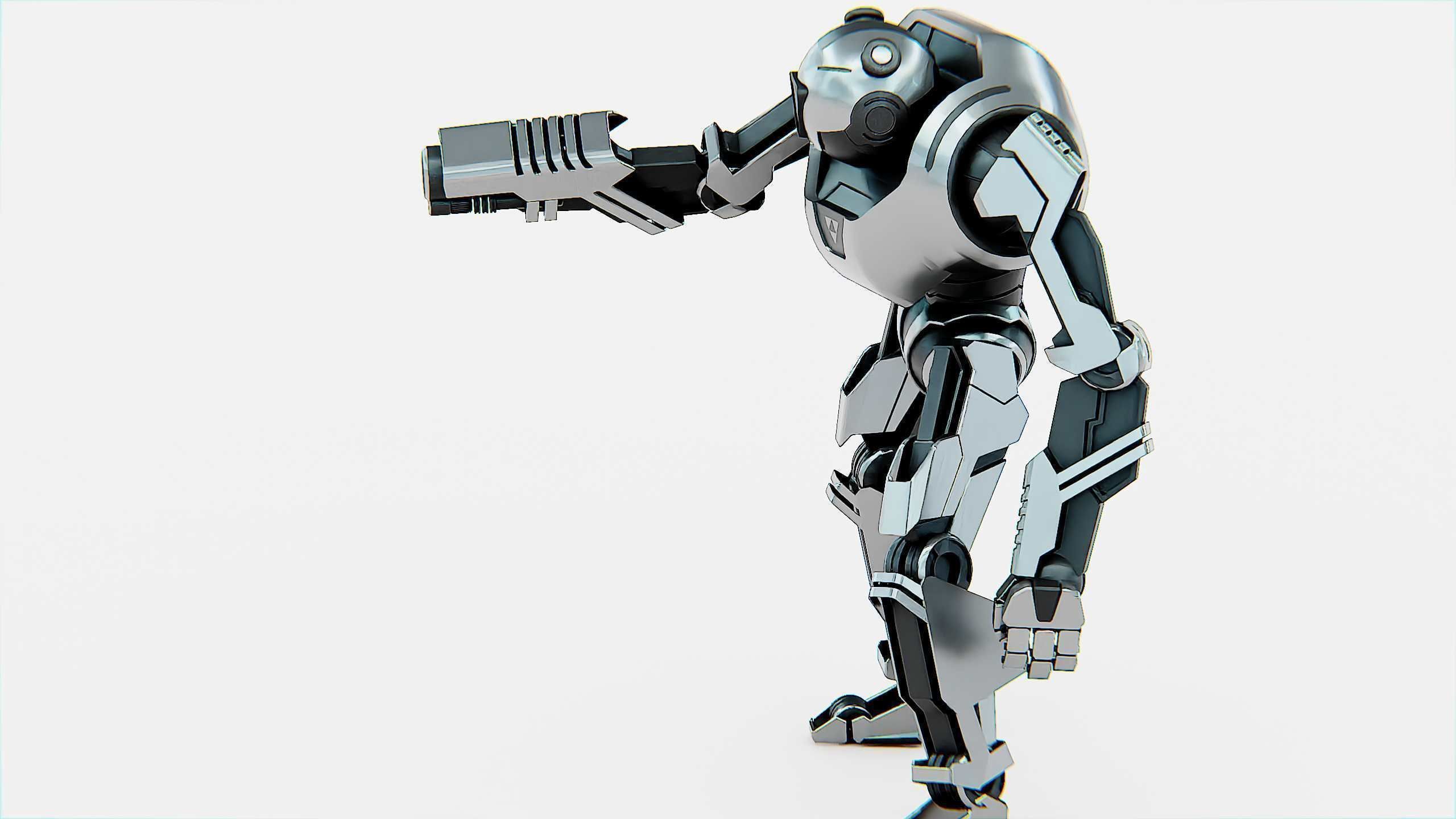 COMBAT DROID PANDA  Rigged for Unreal Engine - Unity - MIXAMO 3D model_13