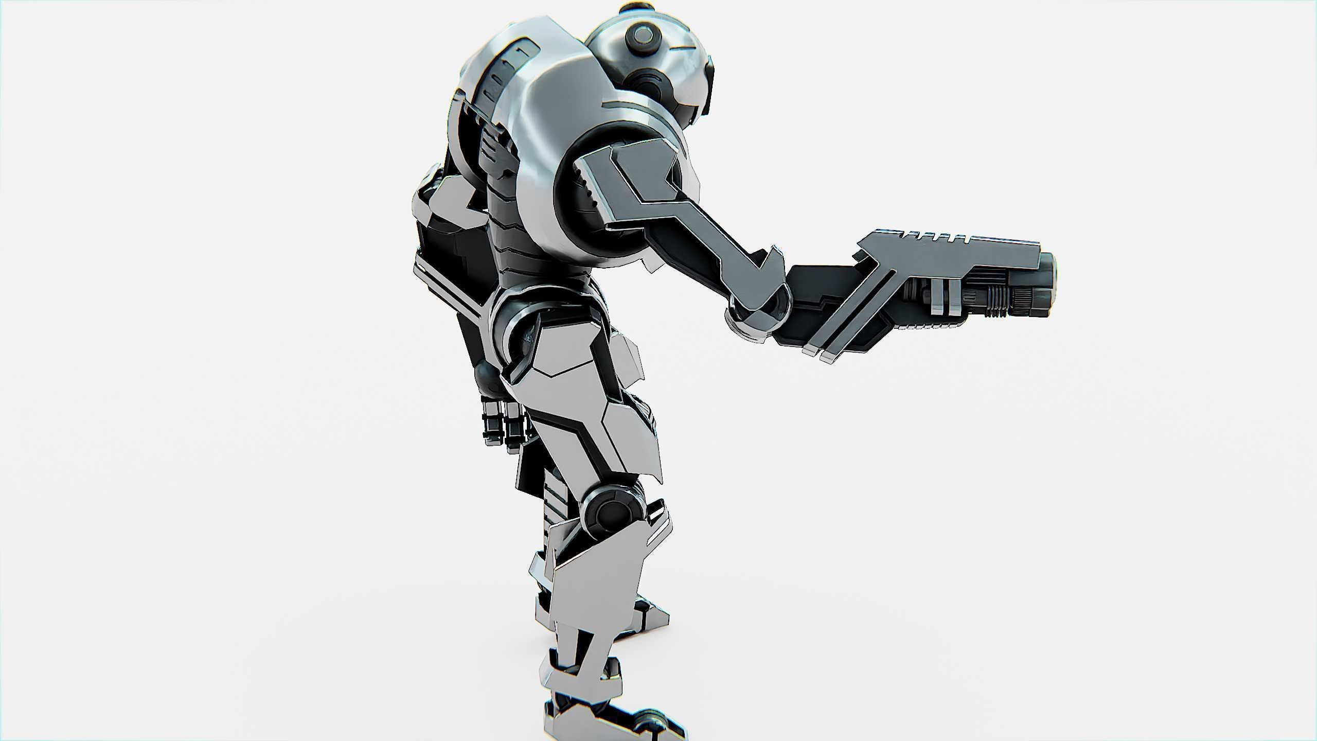 COMBAT DROID PANDA  Rigged for Unreal Engine - Unity - MIXAMO 3D model_23