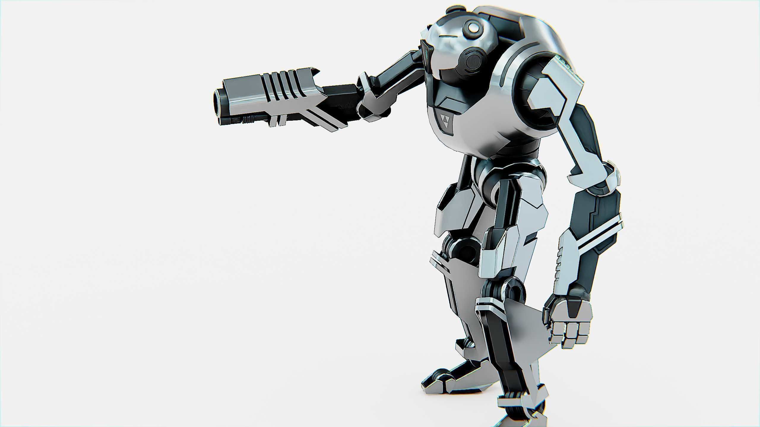 COMBAT DROID PANDA  Rigged for Unreal Engine - Unity - MIXAMO 3D model_12