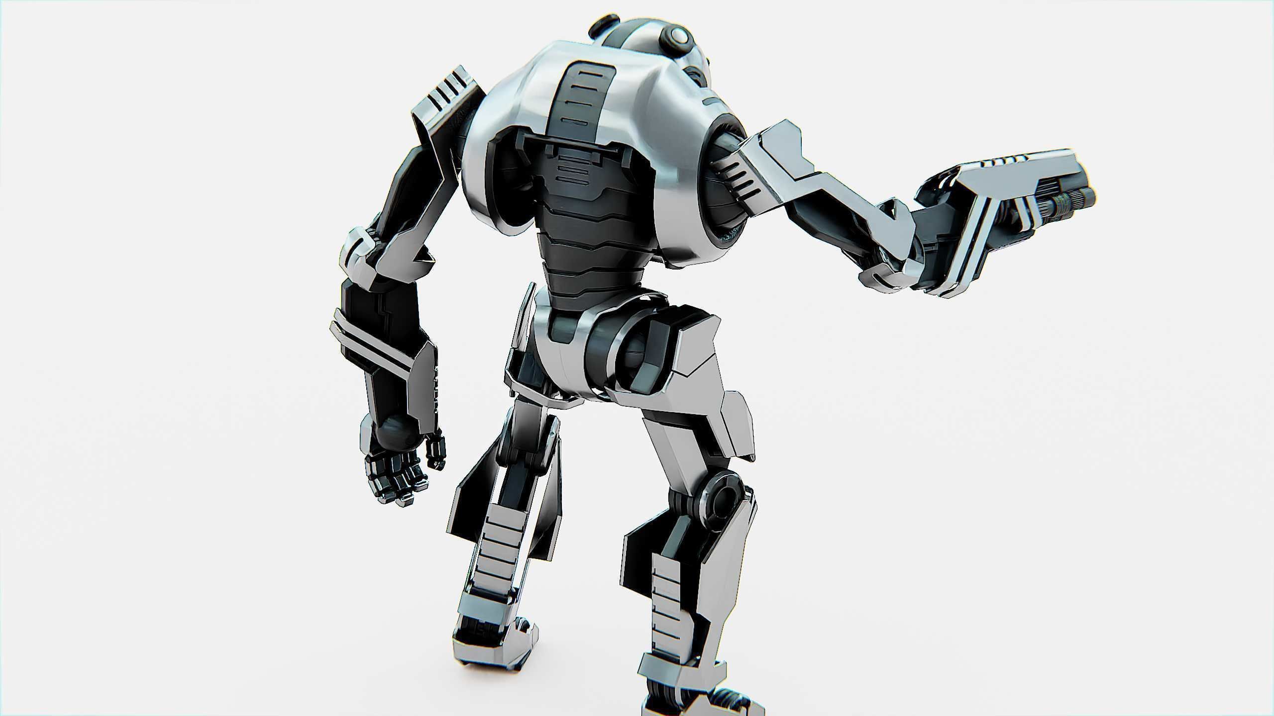 COMBAT DROID PANDA  Rigged for Unreal Engine - Unity - MIXAMO 3D model_22