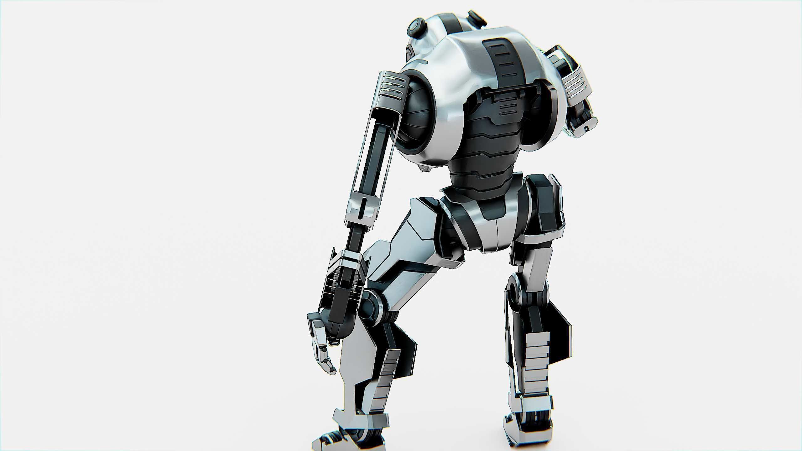 COMBAT DROID PANDA  Rigged for Unreal Engine - Unity - MIXAMO 3D model_18