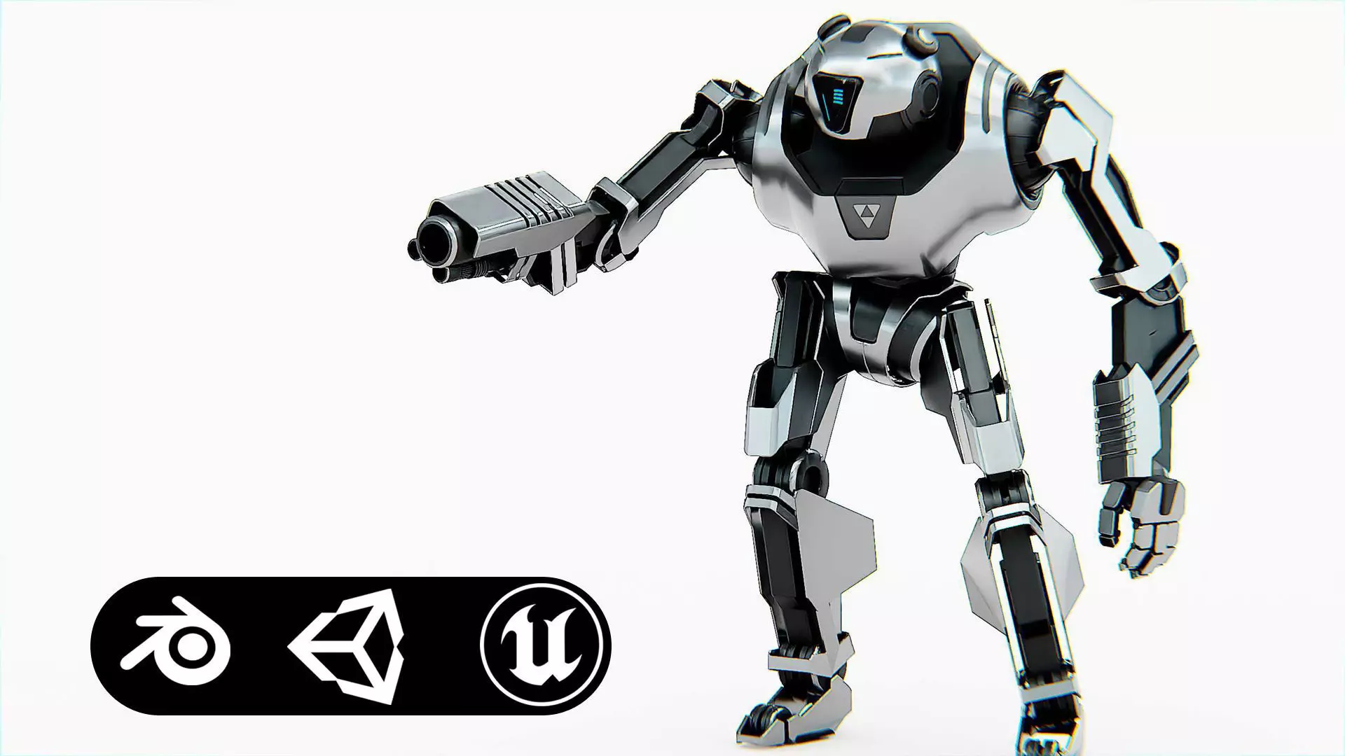 COMBAT DROID PANDA  Rigged for Unreal Engine - Unity - MIXAMO 3D model_0