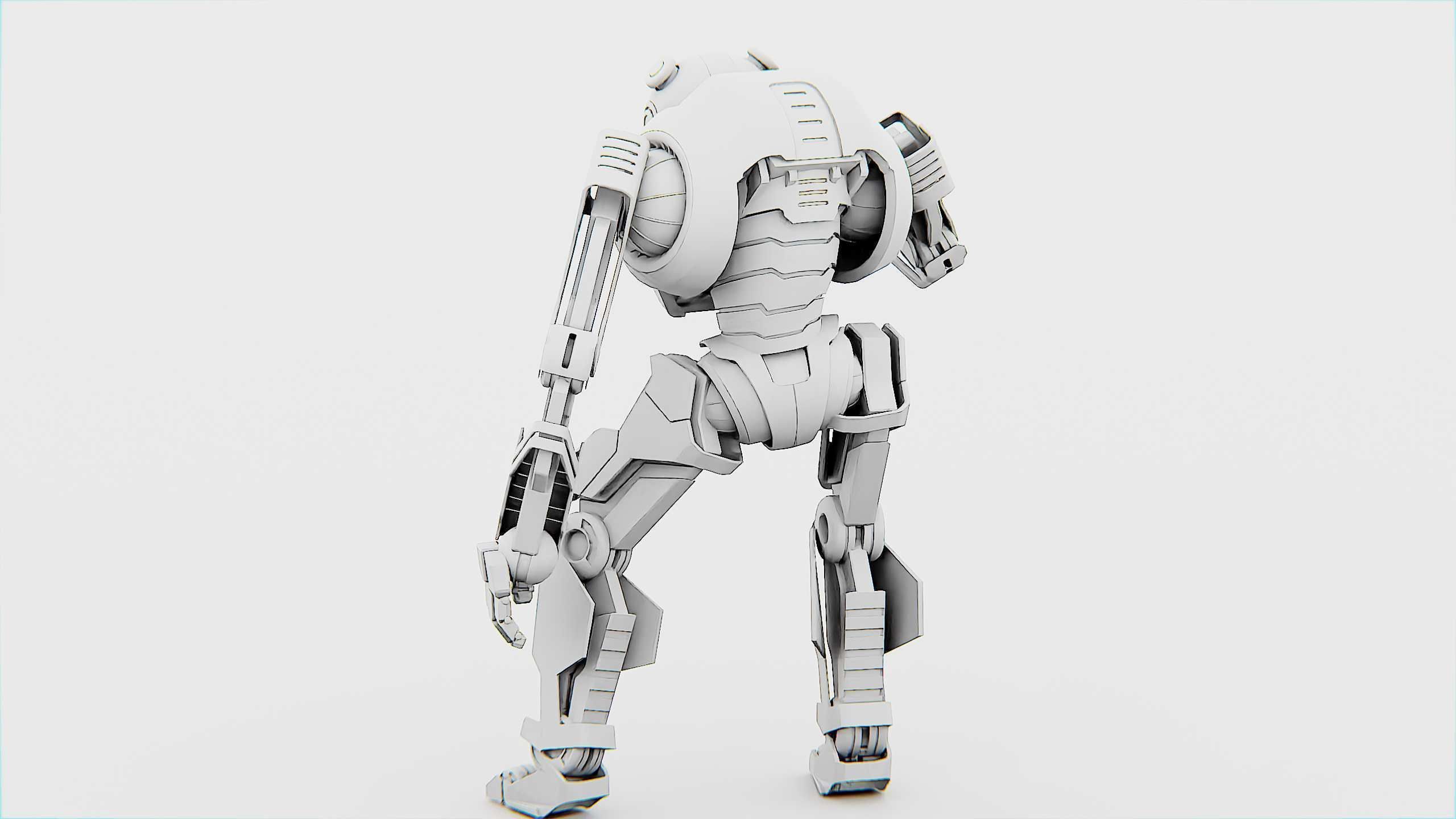 COMBAT DROID PANDA  Rigged for Unreal Engine - Unity - MIXAMO 3D model_33