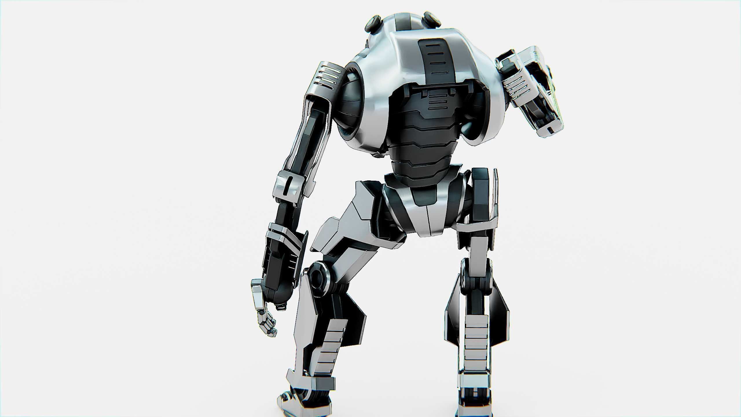 COMBAT DROID PANDA  Rigged for Unreal Engine - Unity - MIXAMO 3D model_19