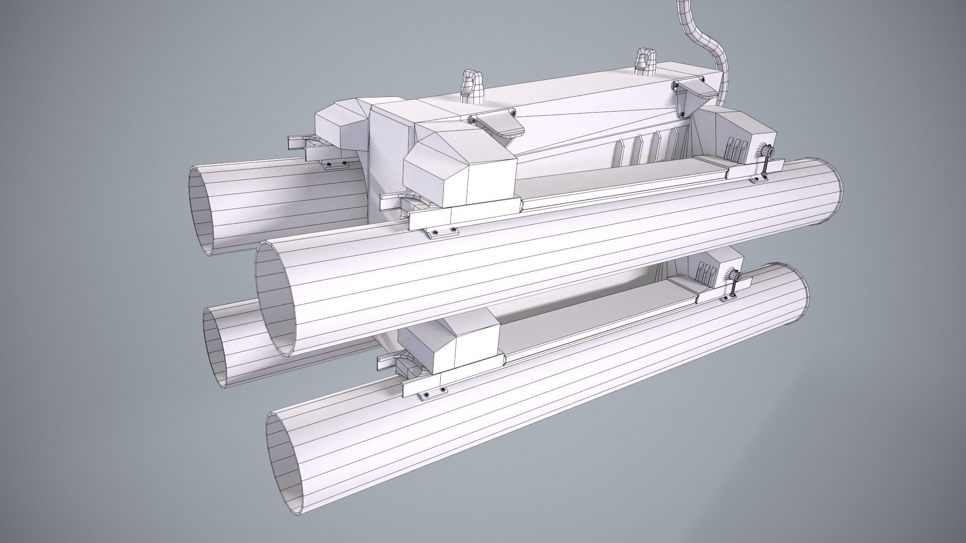 Launcher Spike ER With Missile Low-poly 3D model_12