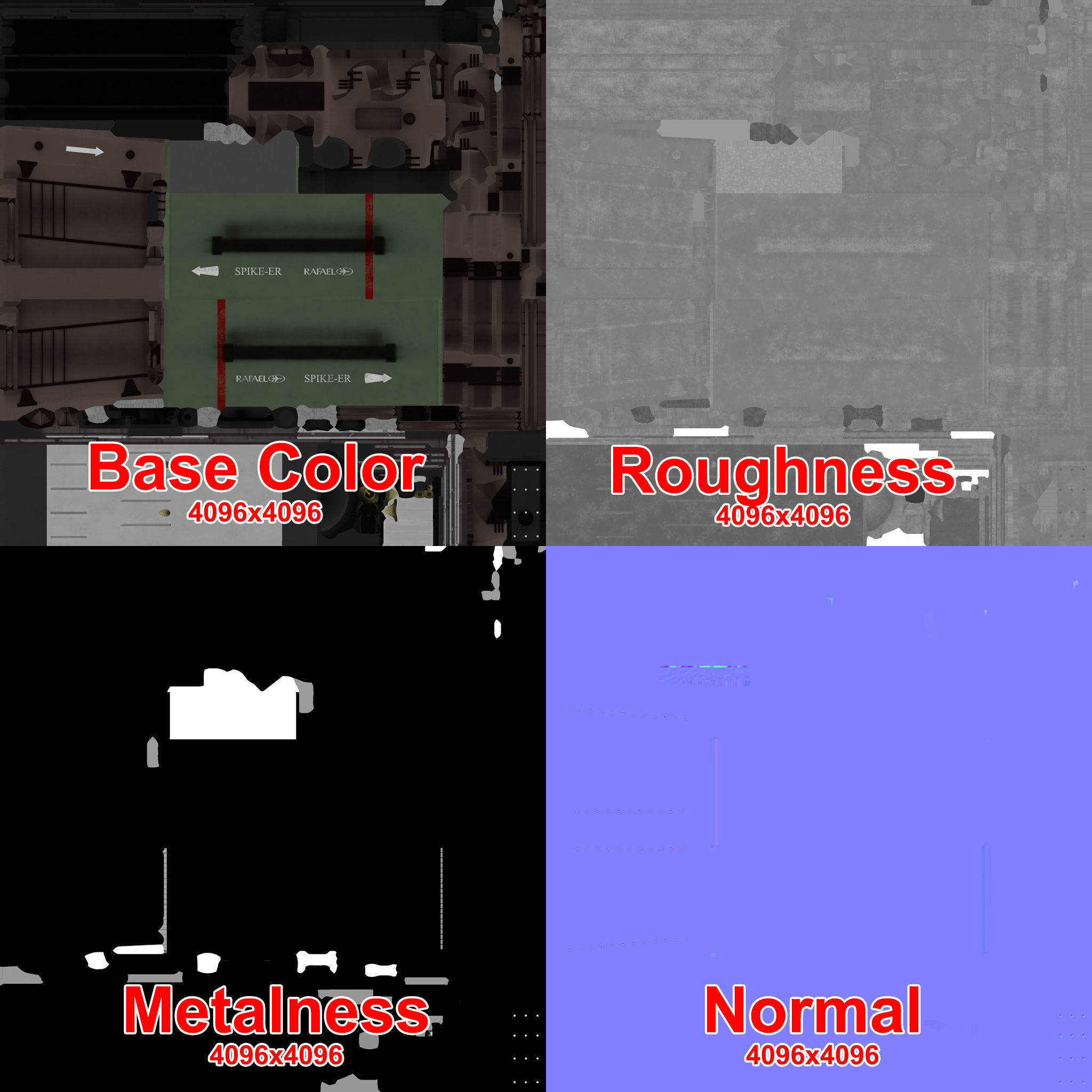 Launcher Spike ER With Missile Low-poly 3D model_18