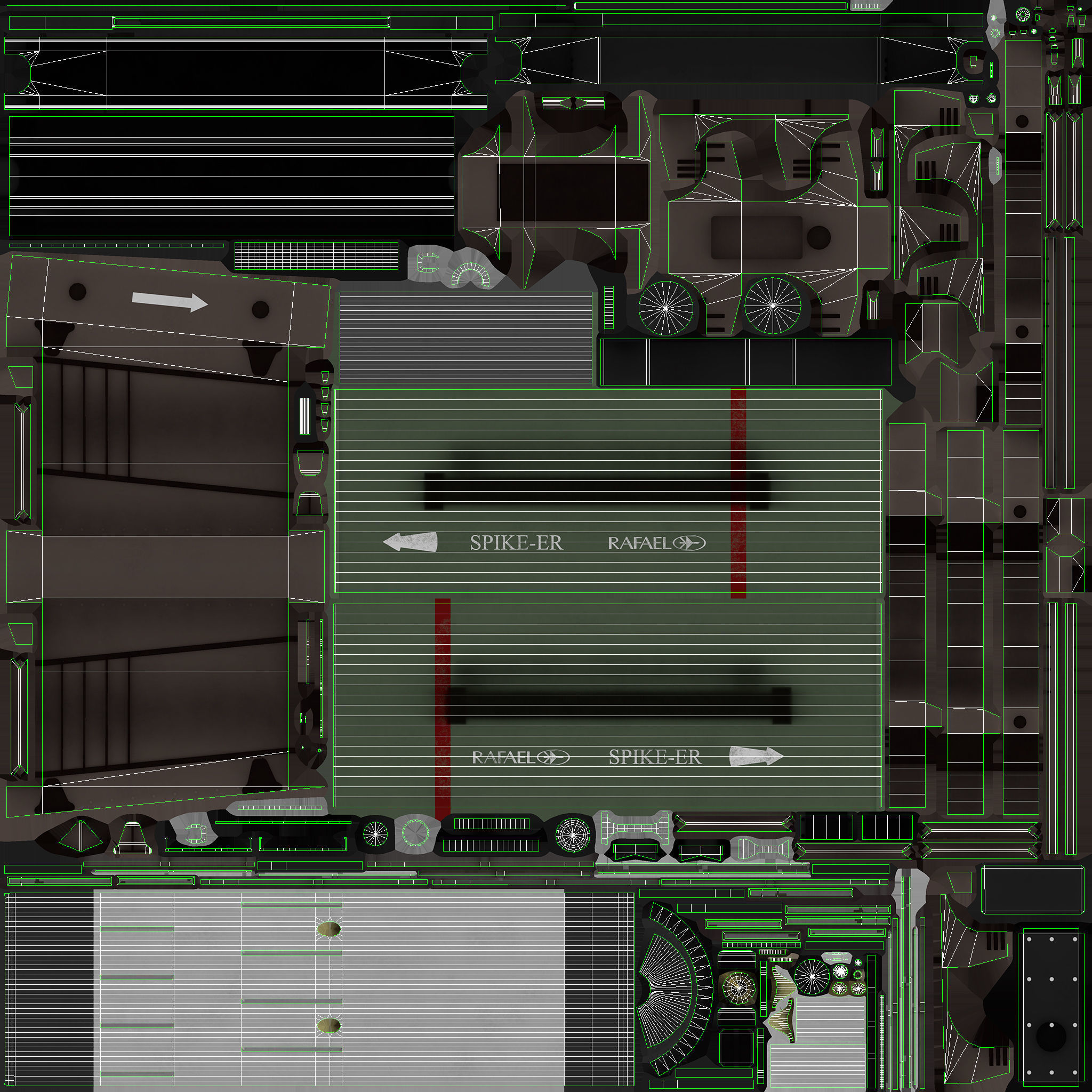 Launcher Spike ER With Missile Low-poly 3D model_20