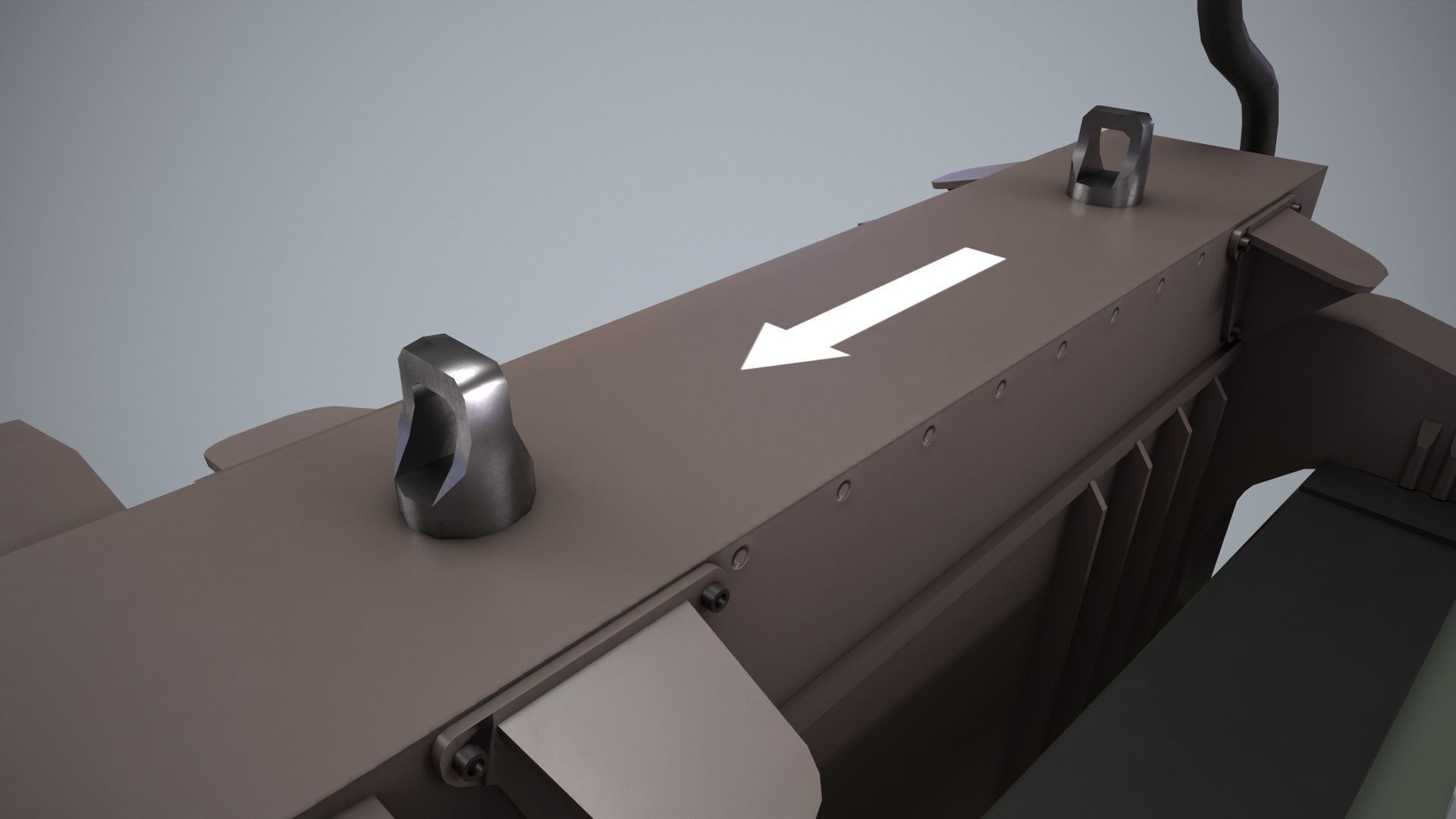 Launcher Spike ER With Missile Low-poly 3D model_8