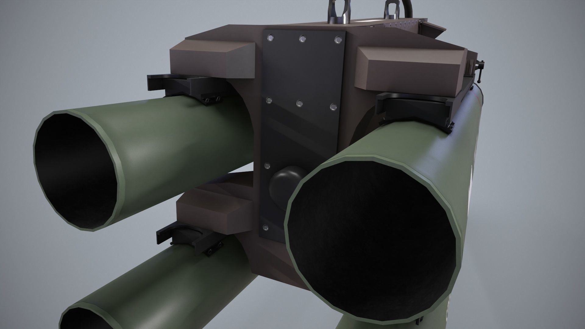Launcher Spike ER With Missile Low-poly 3D model_6