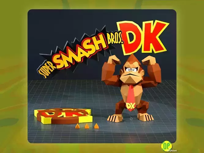 DONKEY KONG - Smash Bros 64 - 3D Model - Printable