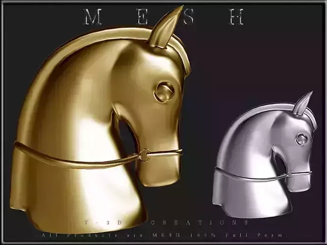 Gold and Silver Horse head