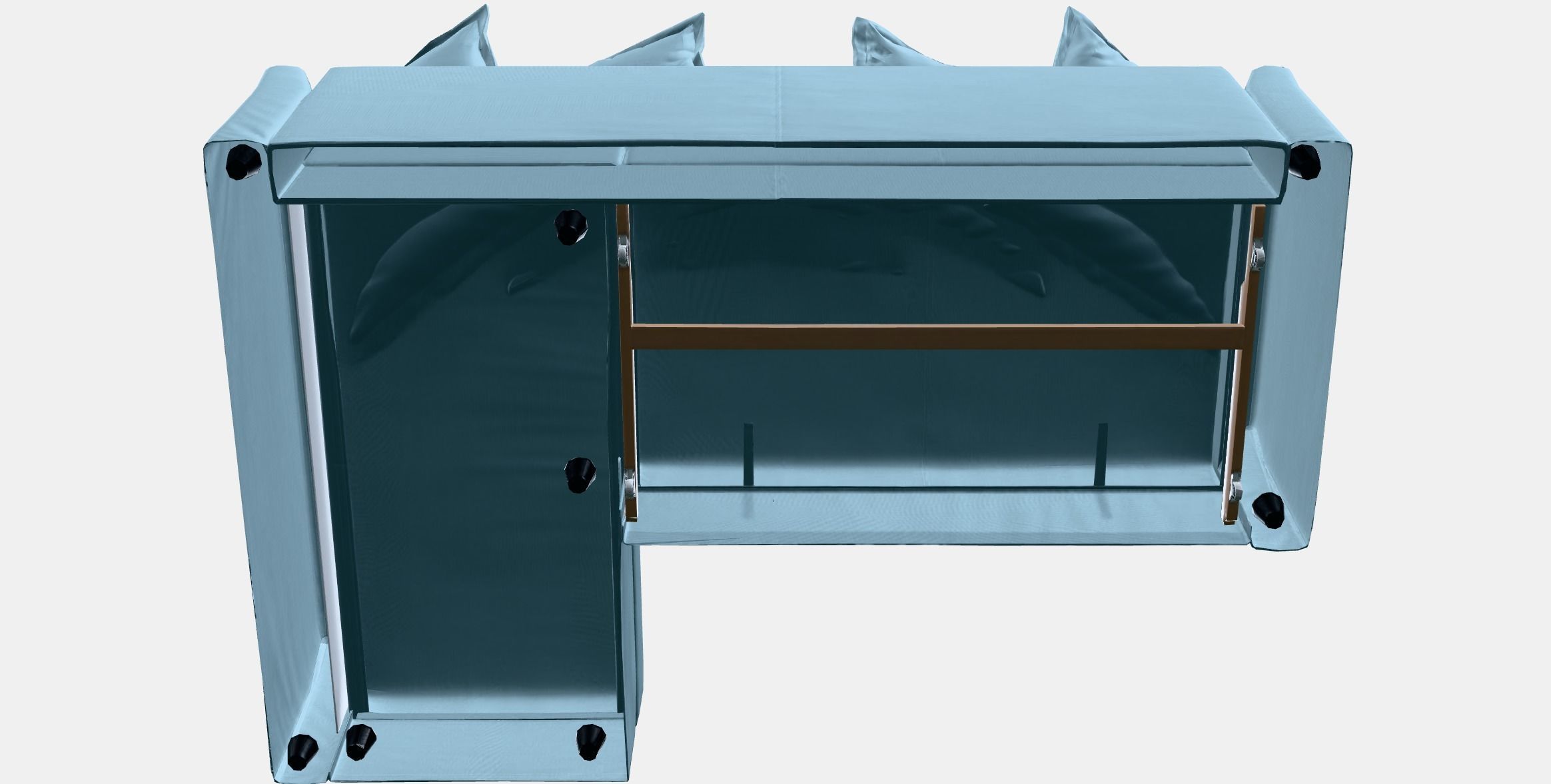 HOLMSUND Corner sofabed Low-poly 3D model_8