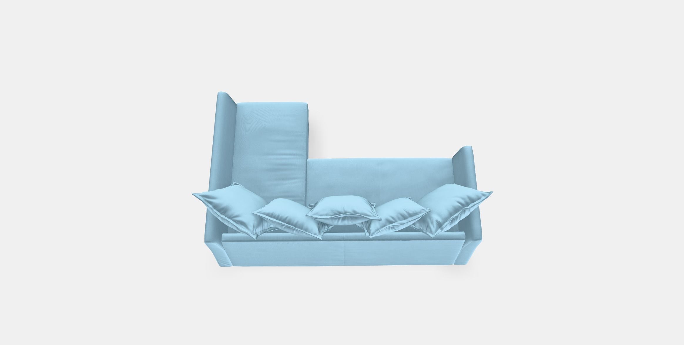 HOLMSUND Corner sofabed Low-poly 3D model_3