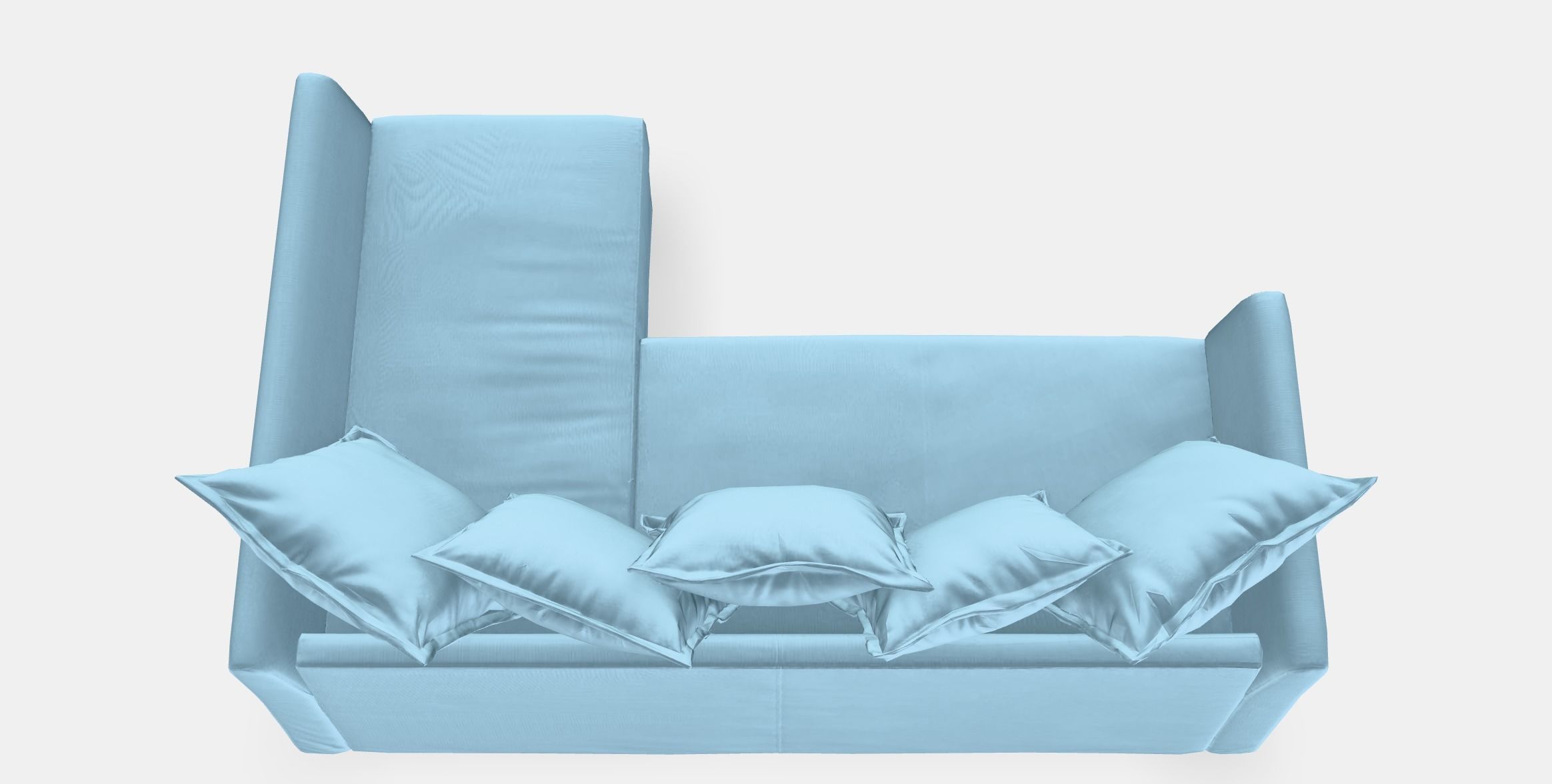 HOLMSUND Corner sofabed Low-poly 3D model_5