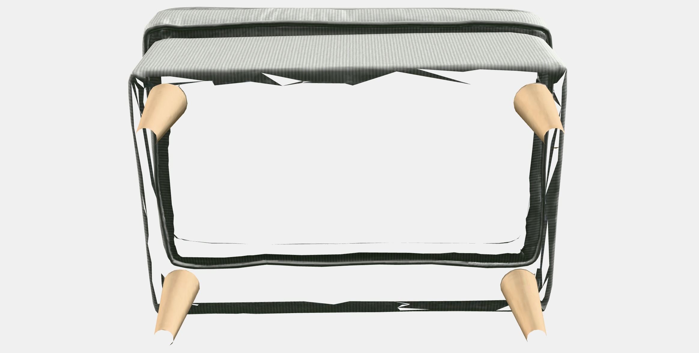 STRANDMON Footstool Low-poly 3D model_10