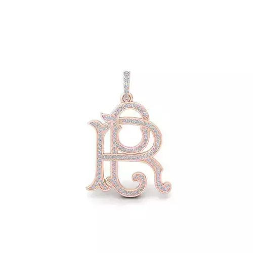 RP Monogram Pendent 3d Model and Render STL